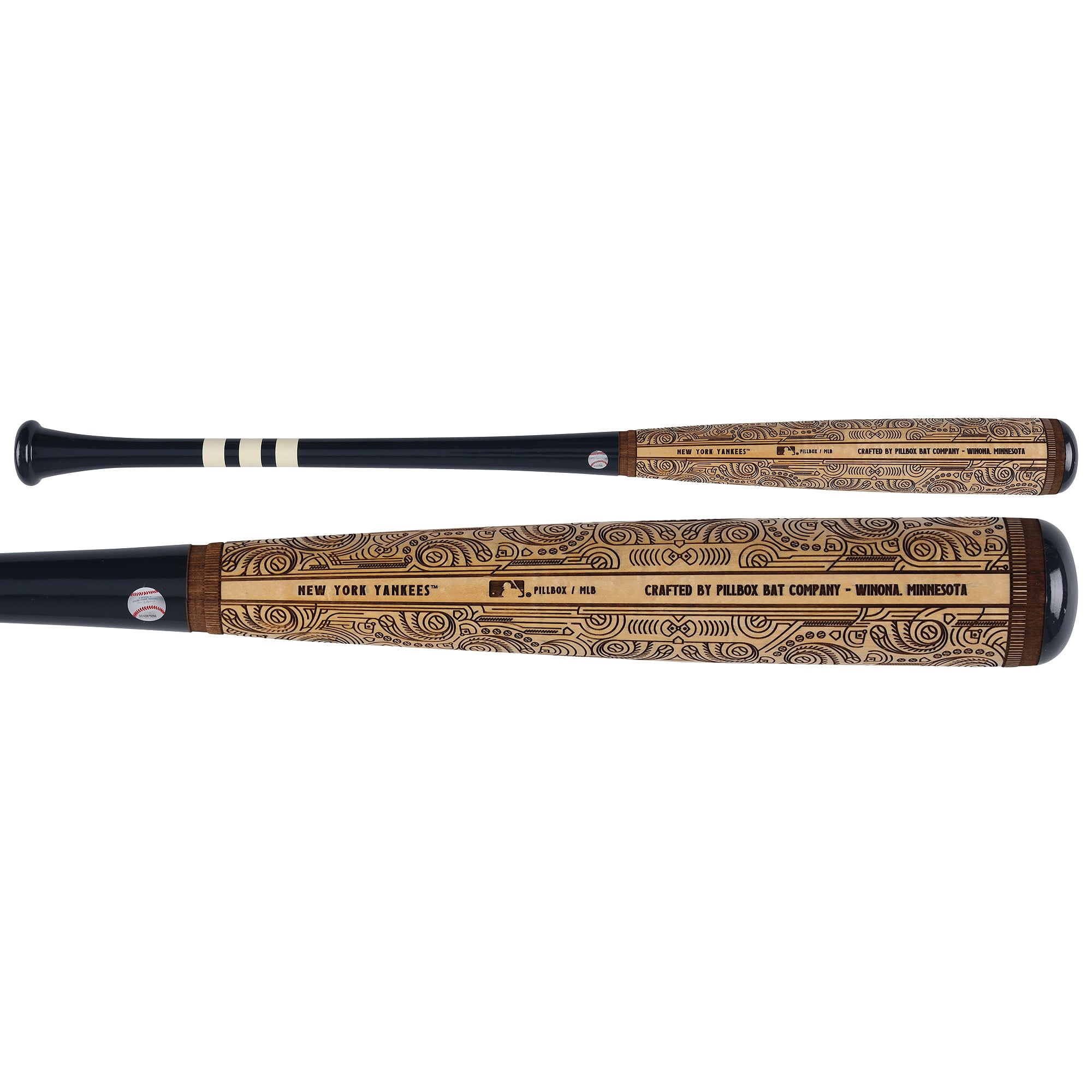 Derek Jeter New York Yankees Autographed Pillbox Bat Company Mural Series Bat with Multiple Inscriptions - Limited Edition #5/5