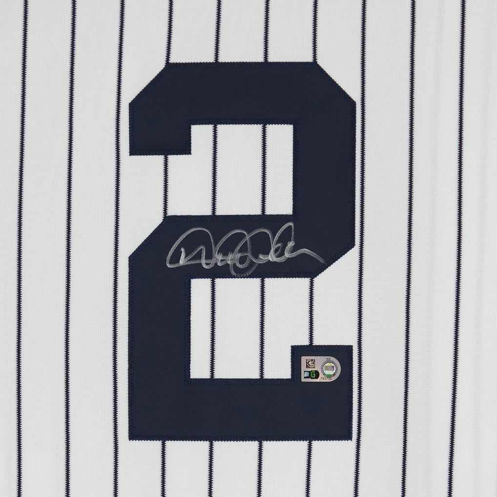 Derek Jeter New York Yankees Autographed White Mitchell & Ness 