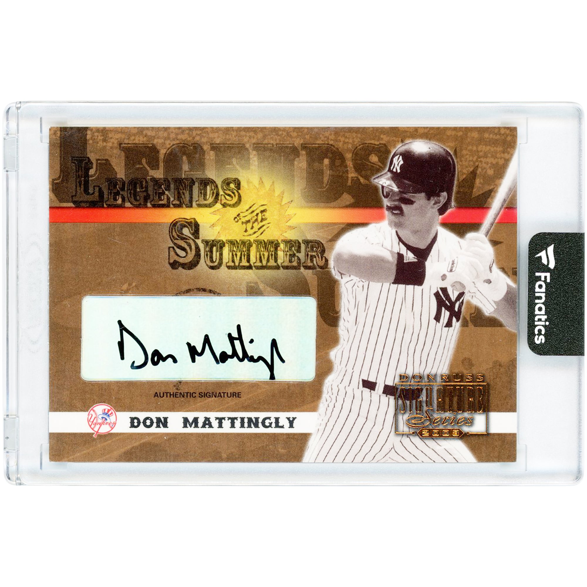 Don Mattingly New York Yankees Autographed 2003 Donruss Signature Series Legends Of The Summer #LS-12 Card