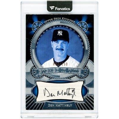 Don Mattingly New York Yankees Autographed 2004 Upper Deck Etchings Etched In Time #ET-DM #2/150 Card