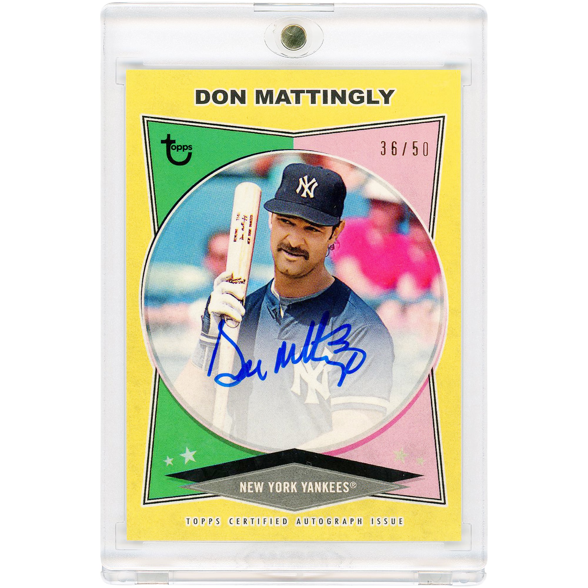 Carte autographiée de Don Mattingly (New York Yankees) - Collection Topps Brooklyn Gold 2023 #AC-DM #36/50