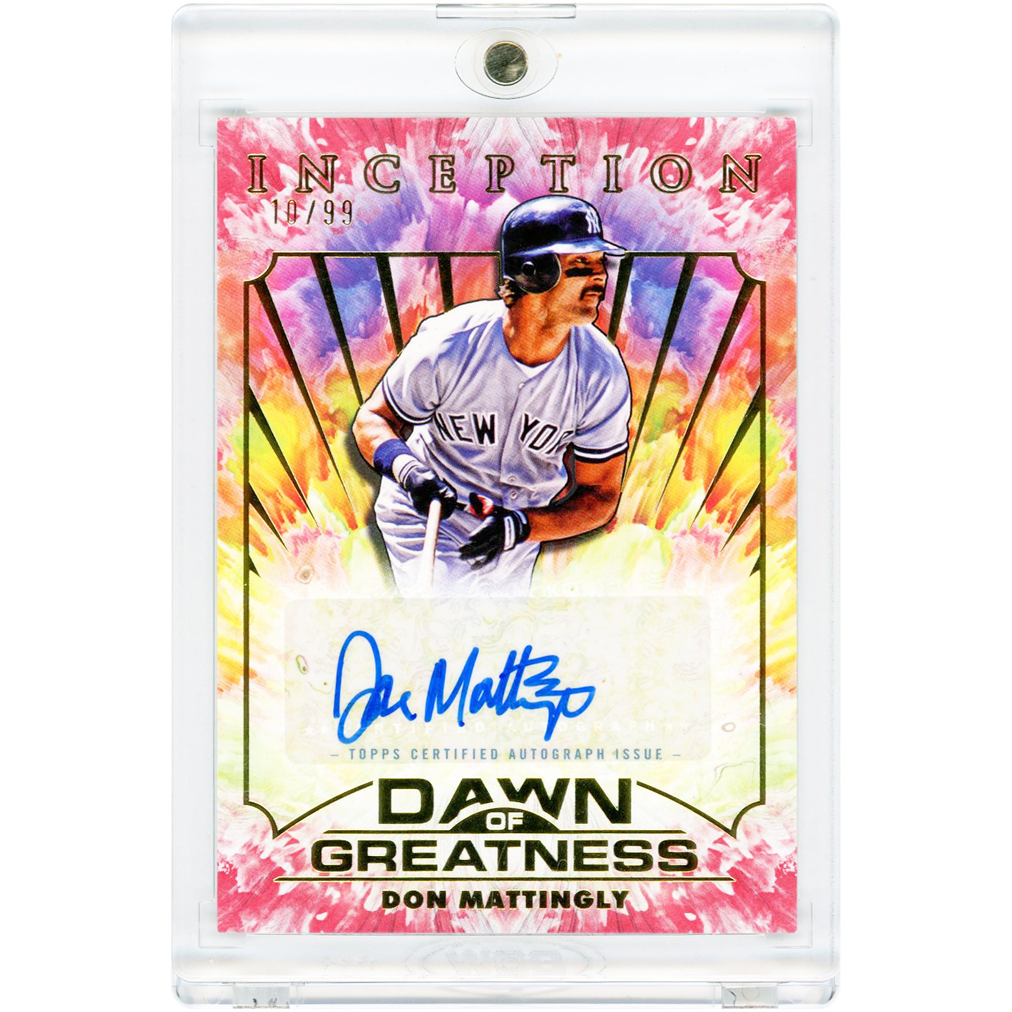 Carte autographiée de Don Mattingly (New York Yankees) - Collection Topps Inception Dawn Of Greatness 2025 #DOGA-DM #10/99