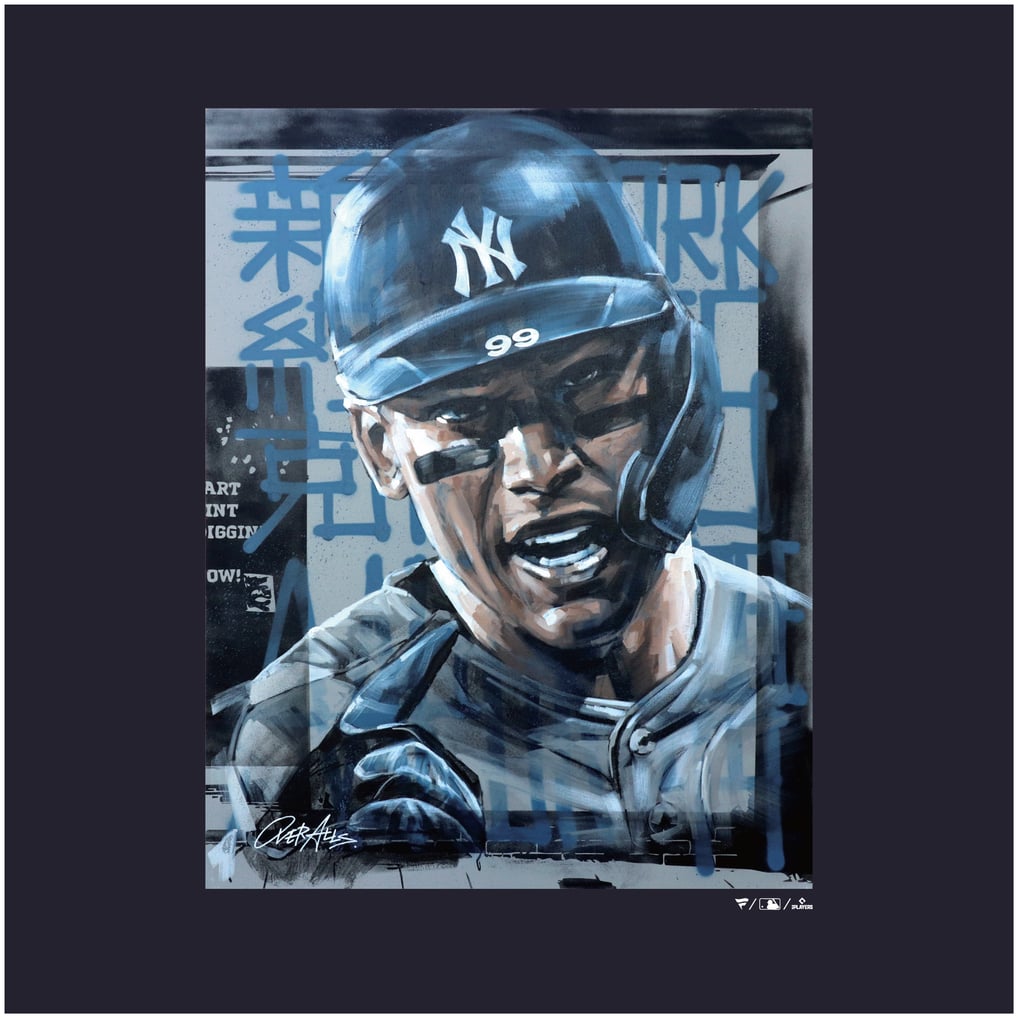 Fanatics ヤンキース アーロン・ジャッジ OVER ALLs 壁画デザイン T 