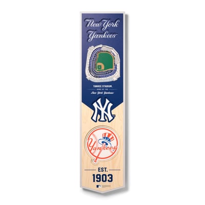 New York Yankees Fanpoint 8'' x 32'' 3D StadiumView Banner
