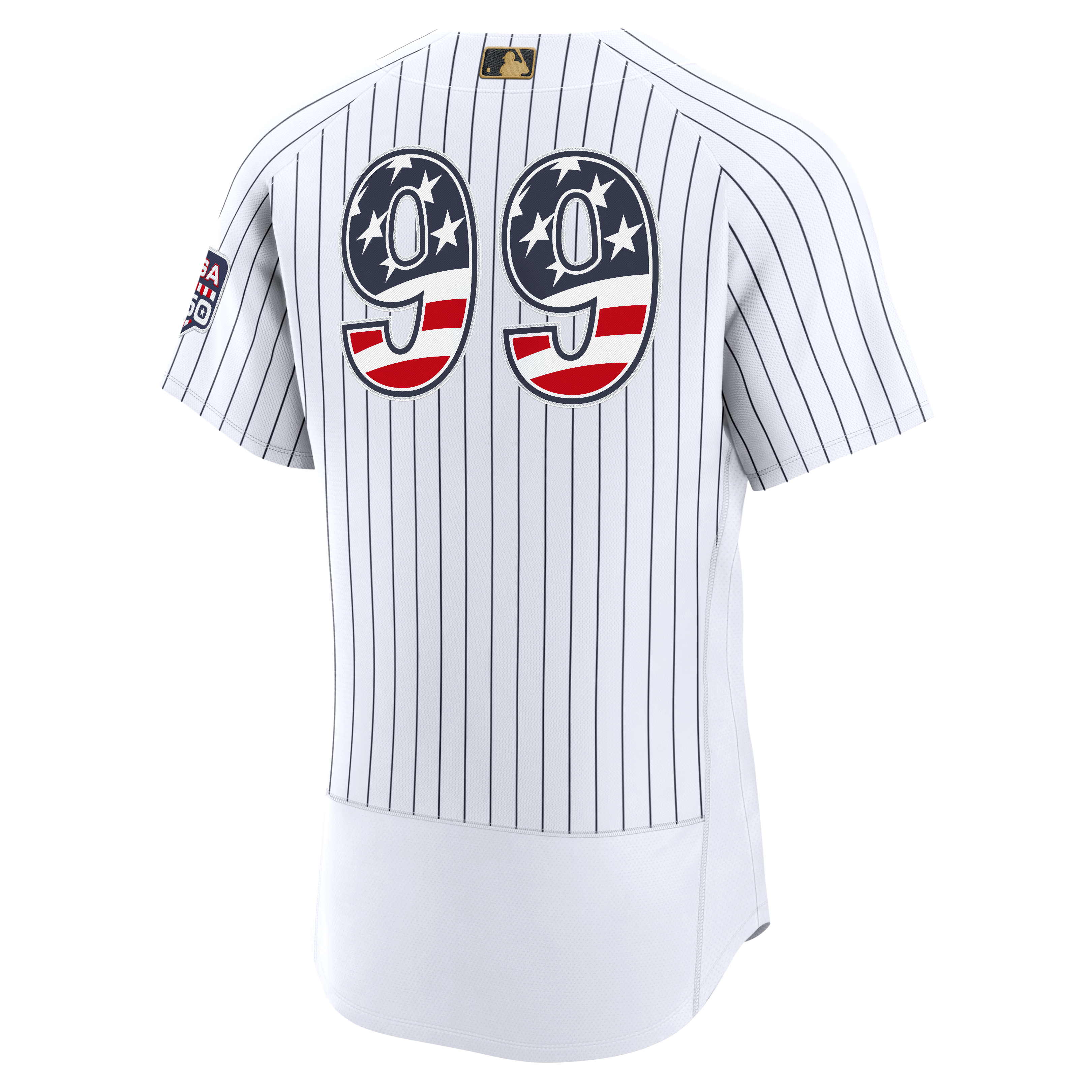 Maillot authentique Nike blanc USA 250 des Yankees de New York pour homme, édition spéciale 4 juillet