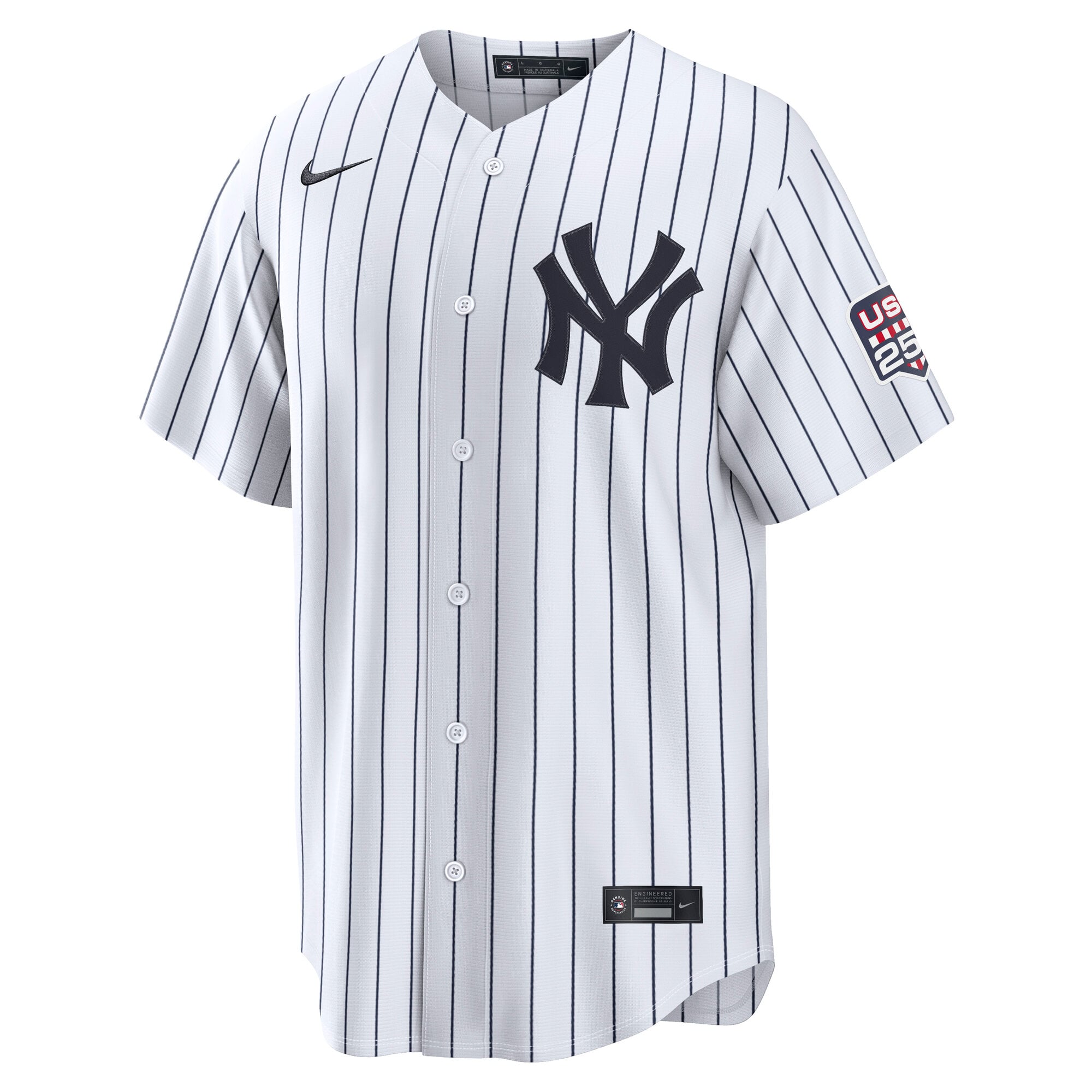 Maillot Nike blanc USA 250 Stadium pour homme, New York Yankees, Cody Bellinger, édition spéciale 4 juillet