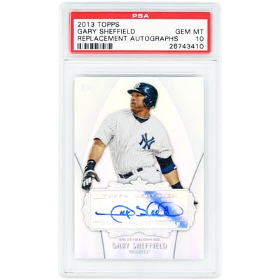 Gary Sheffield New York Yankees Autographed 2013 Topps Replacement Autographs #GS PSA Authenticated 10 Card