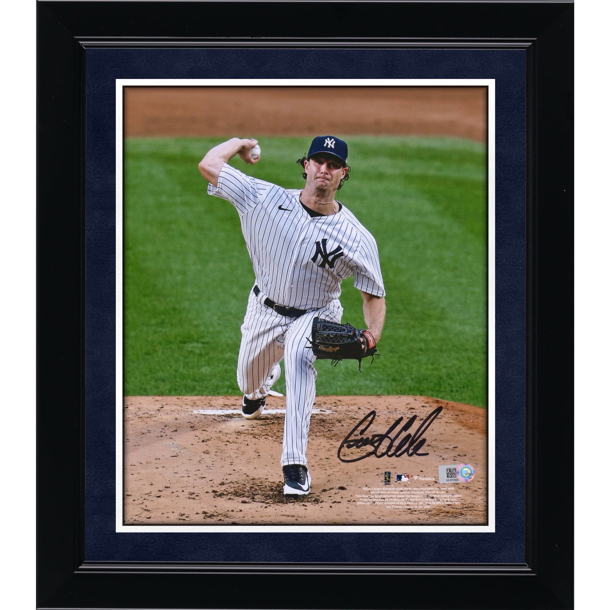 Photographie autographiée de Gerrit Cole des Yankees de New York, 8" x 10"