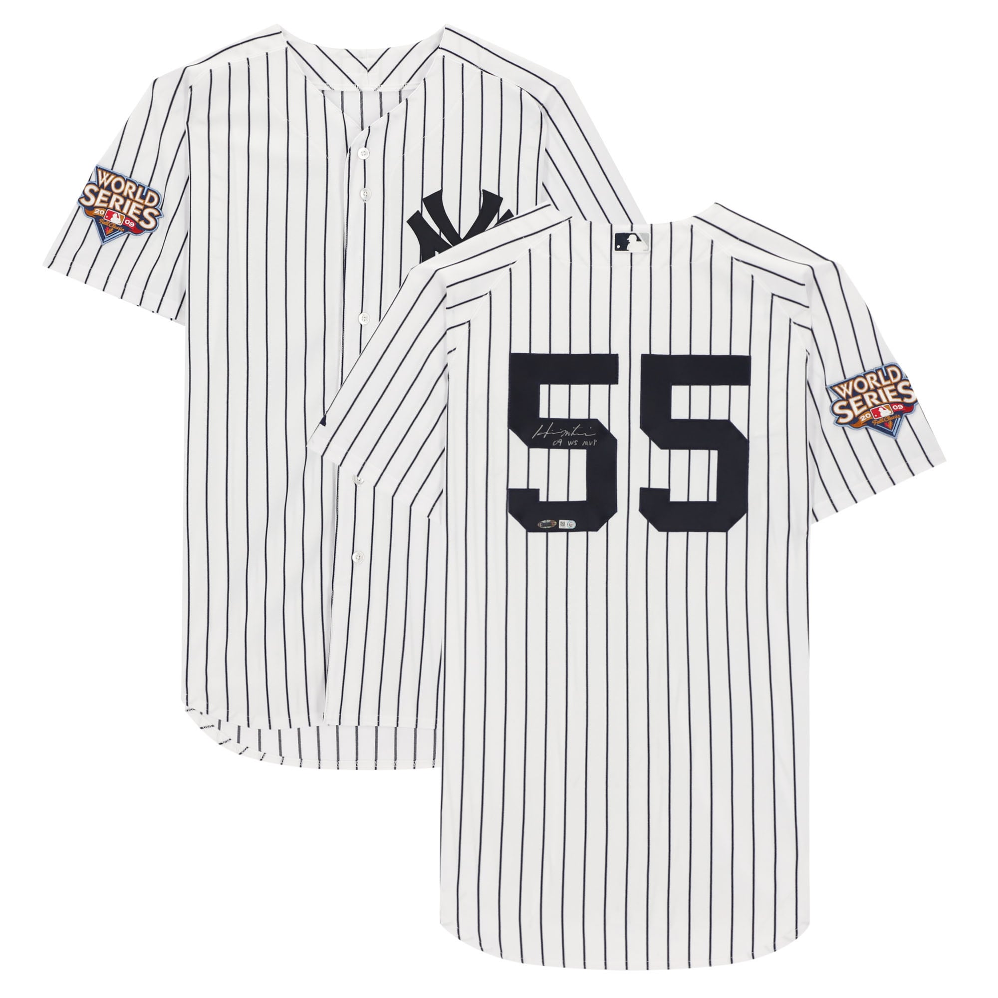 New York Yankees 松井55 2009年　チャンピオンユニフォーム Hideki Matsui New York Yankees Autographed 2009 World Series Patch