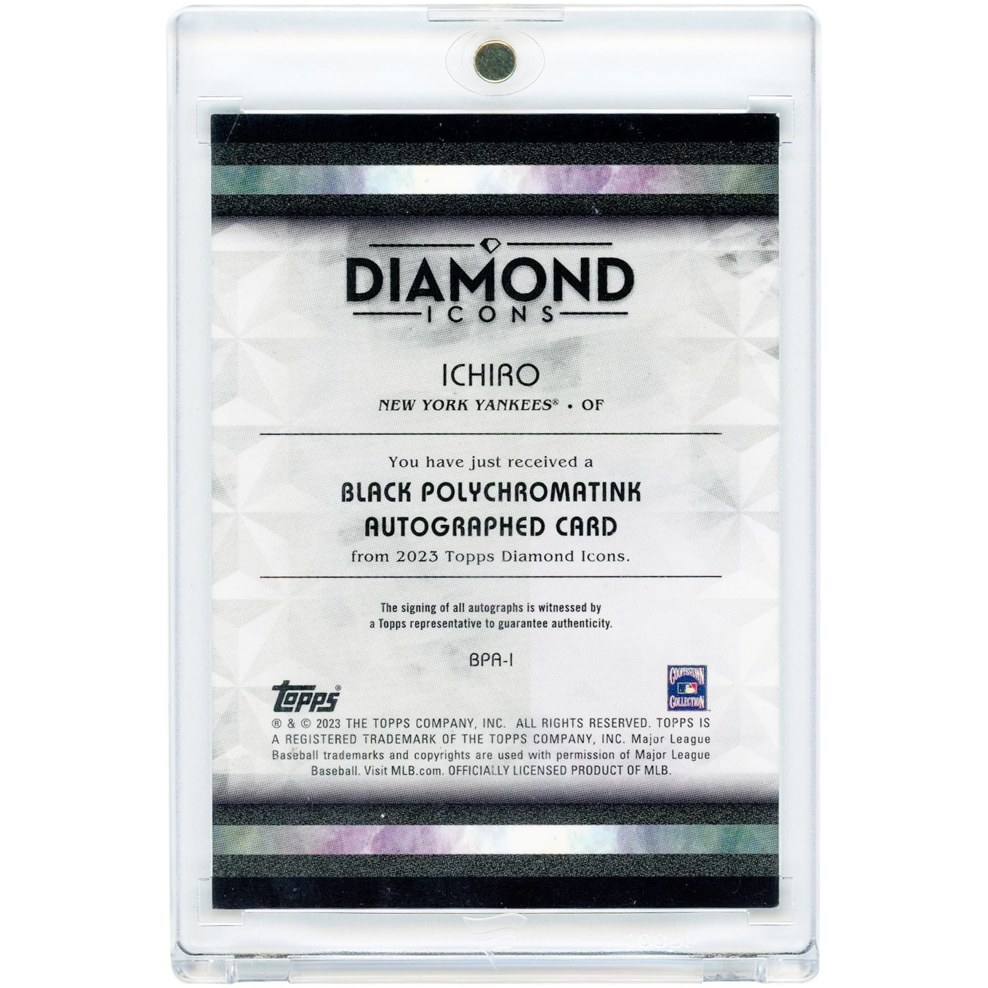Ichiro New York Yankees Autographed 2023 Topps Diamond Icons Gold Ink #BPA-1 #7/10 Card