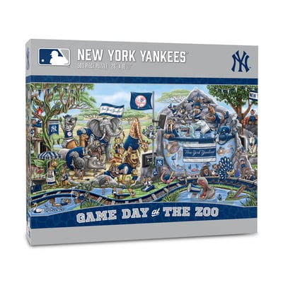 New York Yankees IDNA 10.5" x 28" Game Day at the Zoo 500-Piece Puzzle
