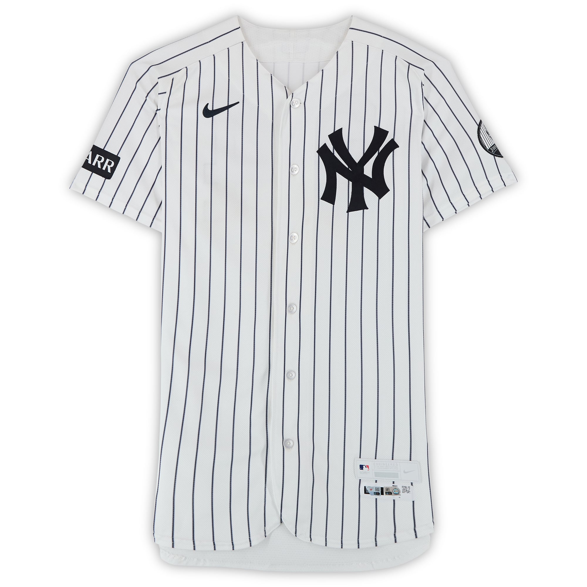 Jasson Domínguez New York Yankees Game-Used #24 White Nike Pinstripe Jersey vs. Minnesota Twins on July 5, 2026
