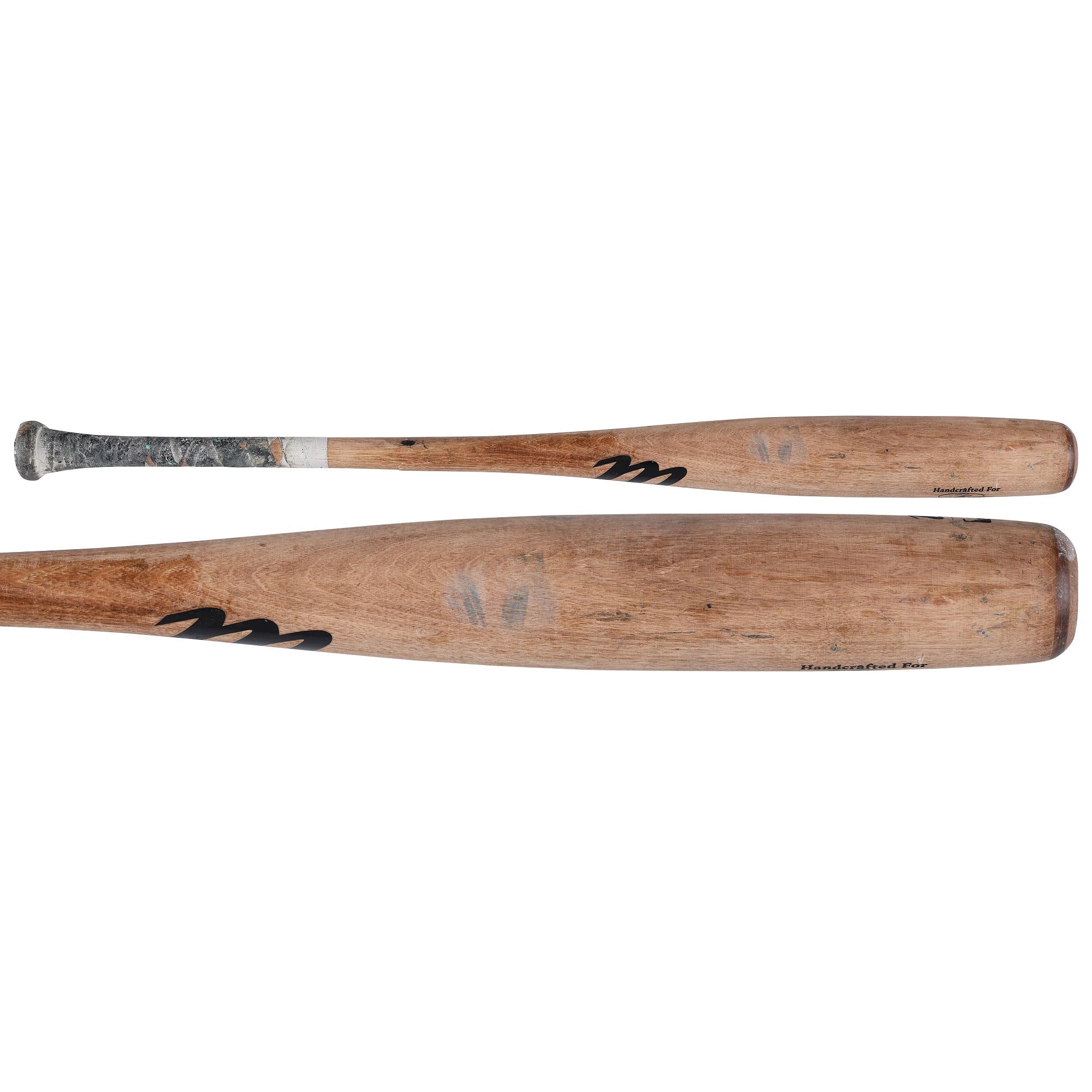 Bâton cassé Tan Marucci utilisé par Jasson Domínguez, des Yankees de New York, lors du match contre les Rangers du Texas le 27 avril 2026.