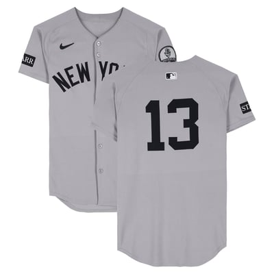 Jazz Chisholm Jr. New York Yankees Fanatics Authentic Game-Used #13 Gray Nike Jersey vs. Boston Red Sox on June 28, 2026  