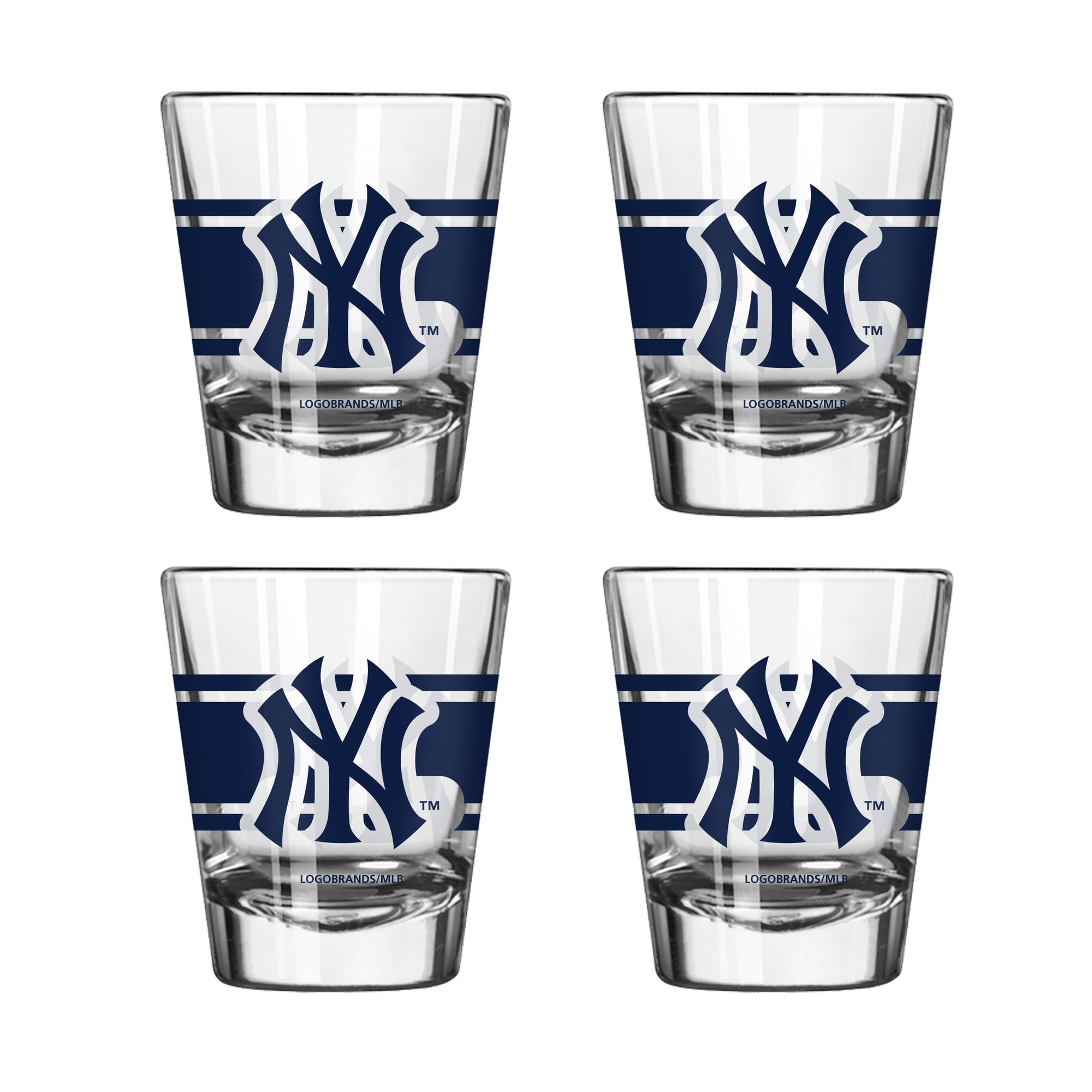Logo Brands New York Yankees Four-Piece Stripe Shot Glass Set