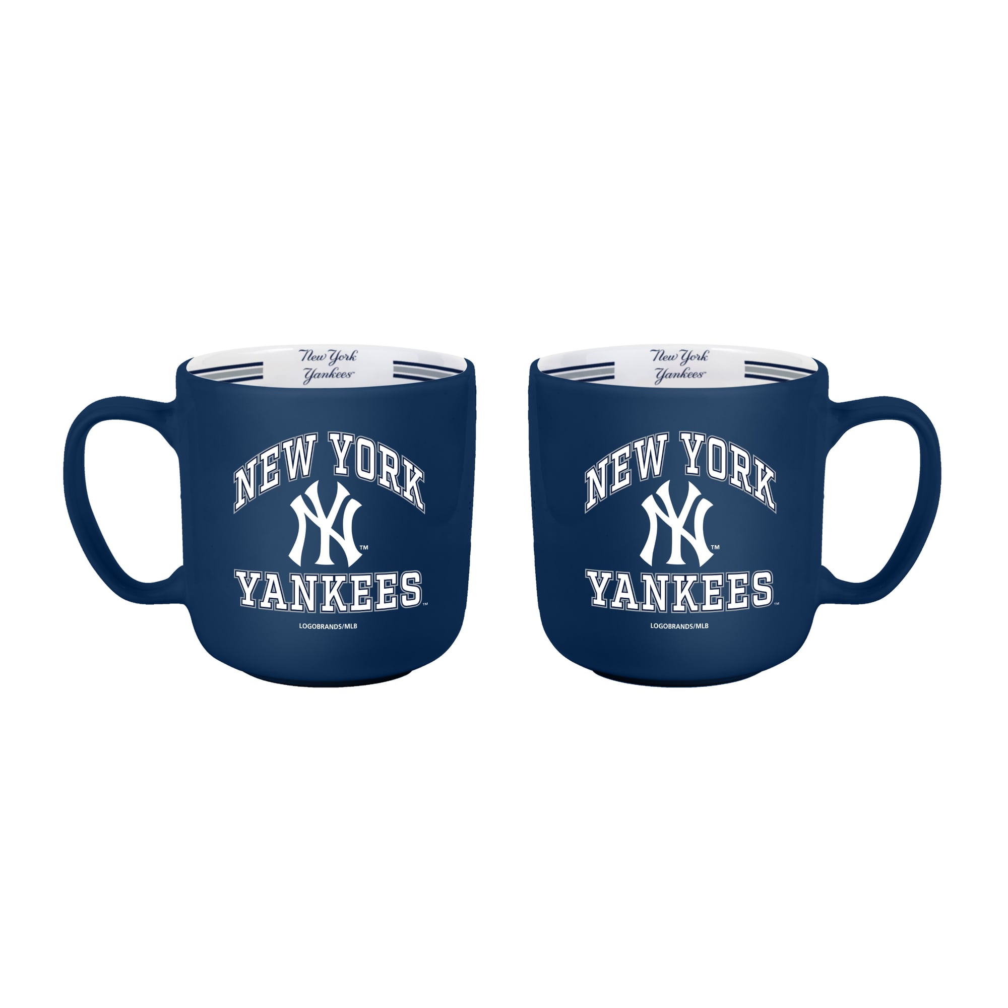 Ensemble de deux tasses rayées Logo Brands New York Yankees de 44 cl