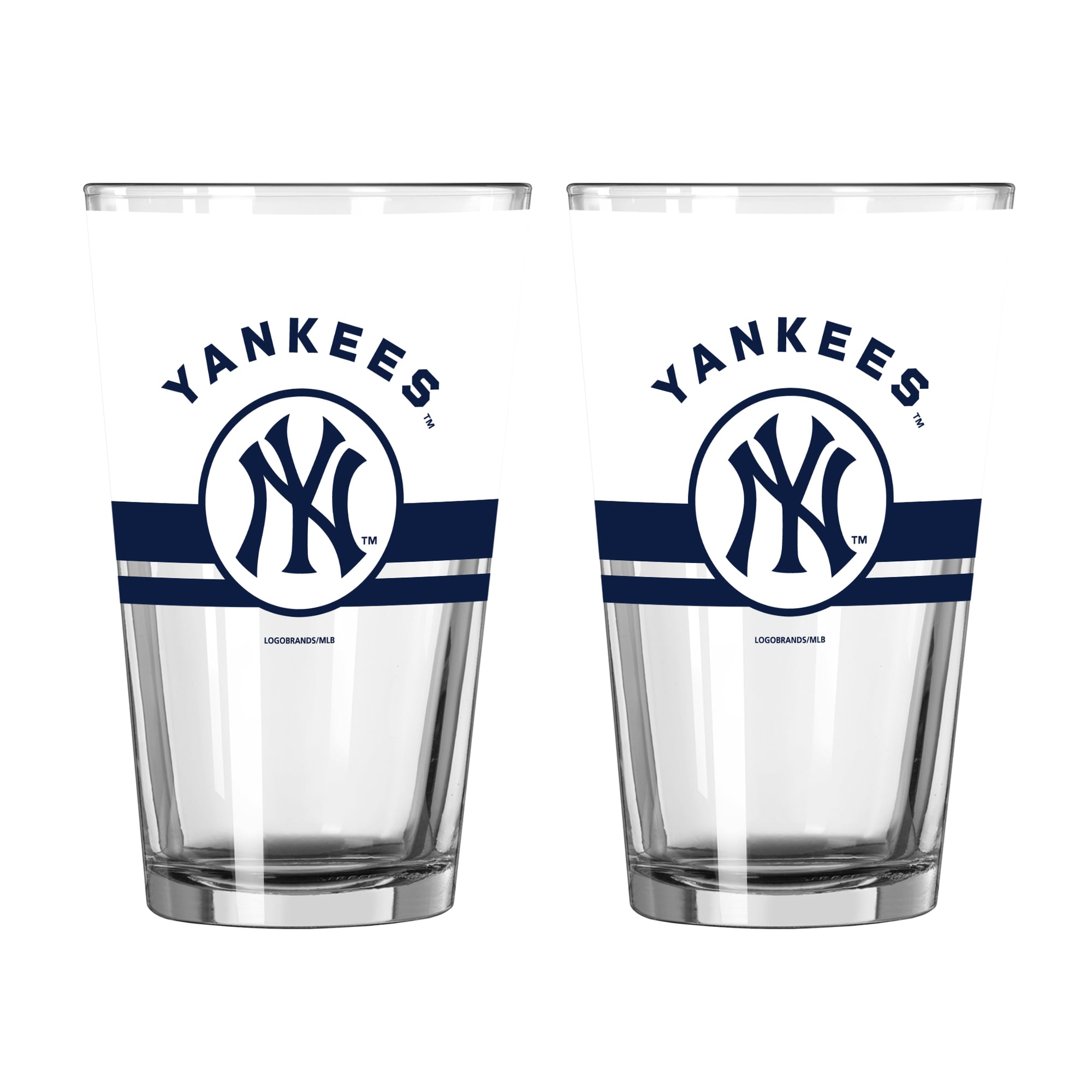 Ensemble de deux verres à bière Horizon de 473 ml (16 oz) Logo Brands New York Yankees
