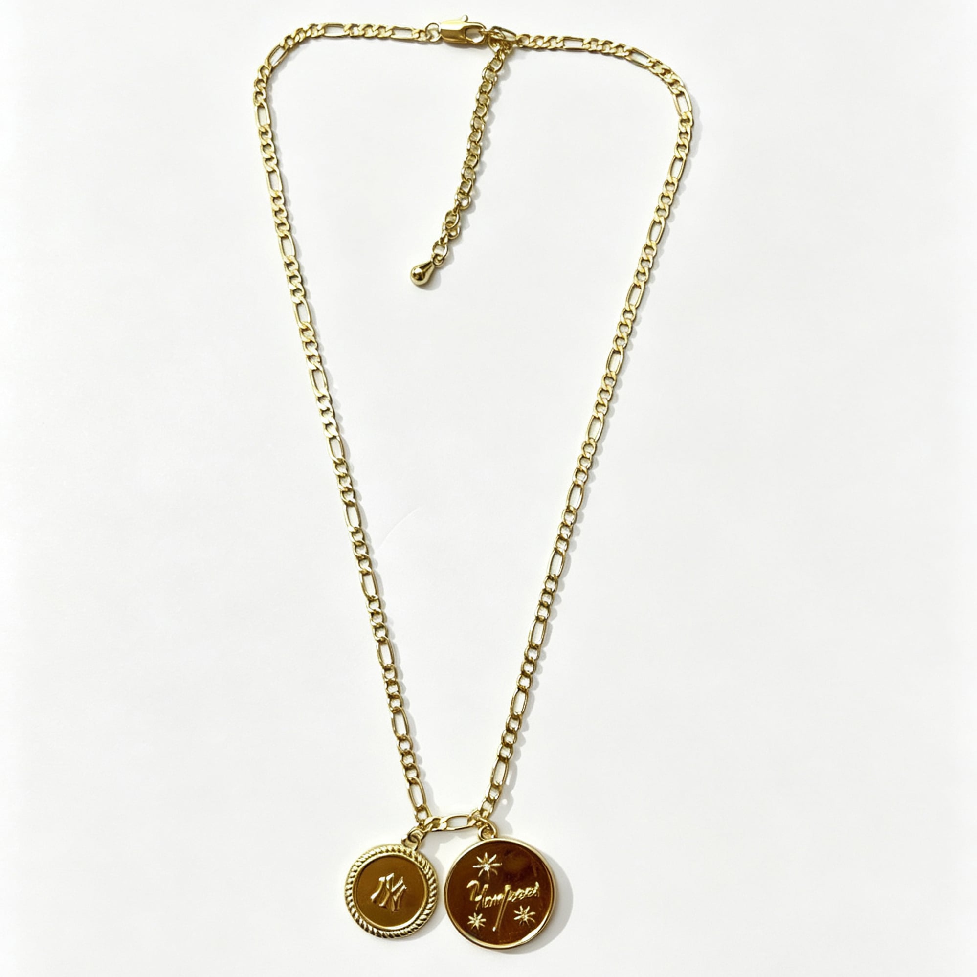 LUV AJ New York Yankees Double Coin Logo Necklace
