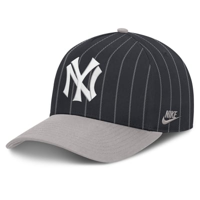 New York Yankees Nike Male Cooperstown Rise A-Frame Adjustable Hat - Navy/Gray