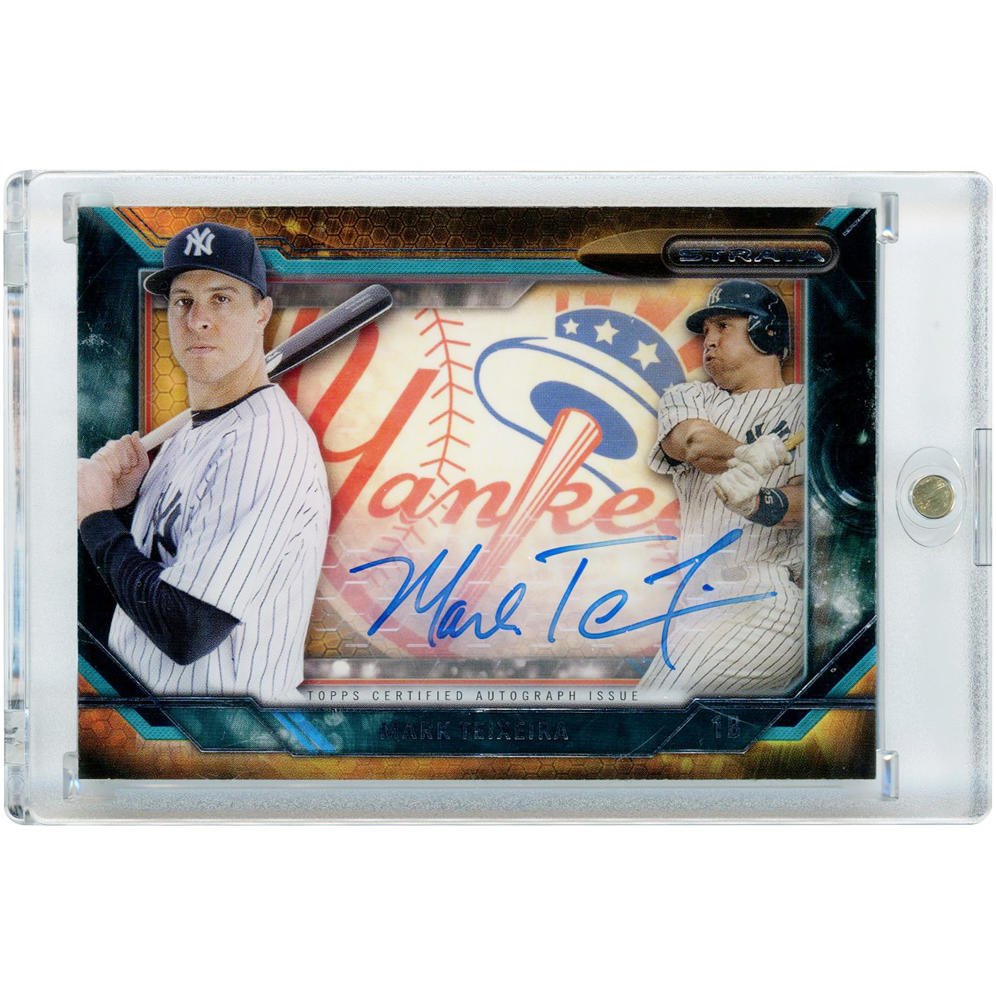 Mark Teixeira New York Yankees Autographed 2015 Topps Strata Strata Signature #SS-MTA Card