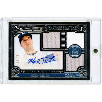 Mark Teixeira New York Yankees Autographed 2016 Topps Museum Collection Signature Swatches #SST-MTX #21/50 Card