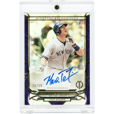 Mark Teixeira New York Yankees Autographed 2016 Topps Tribute Rightful Recognition Purple #NOW-MT #26/50 Card