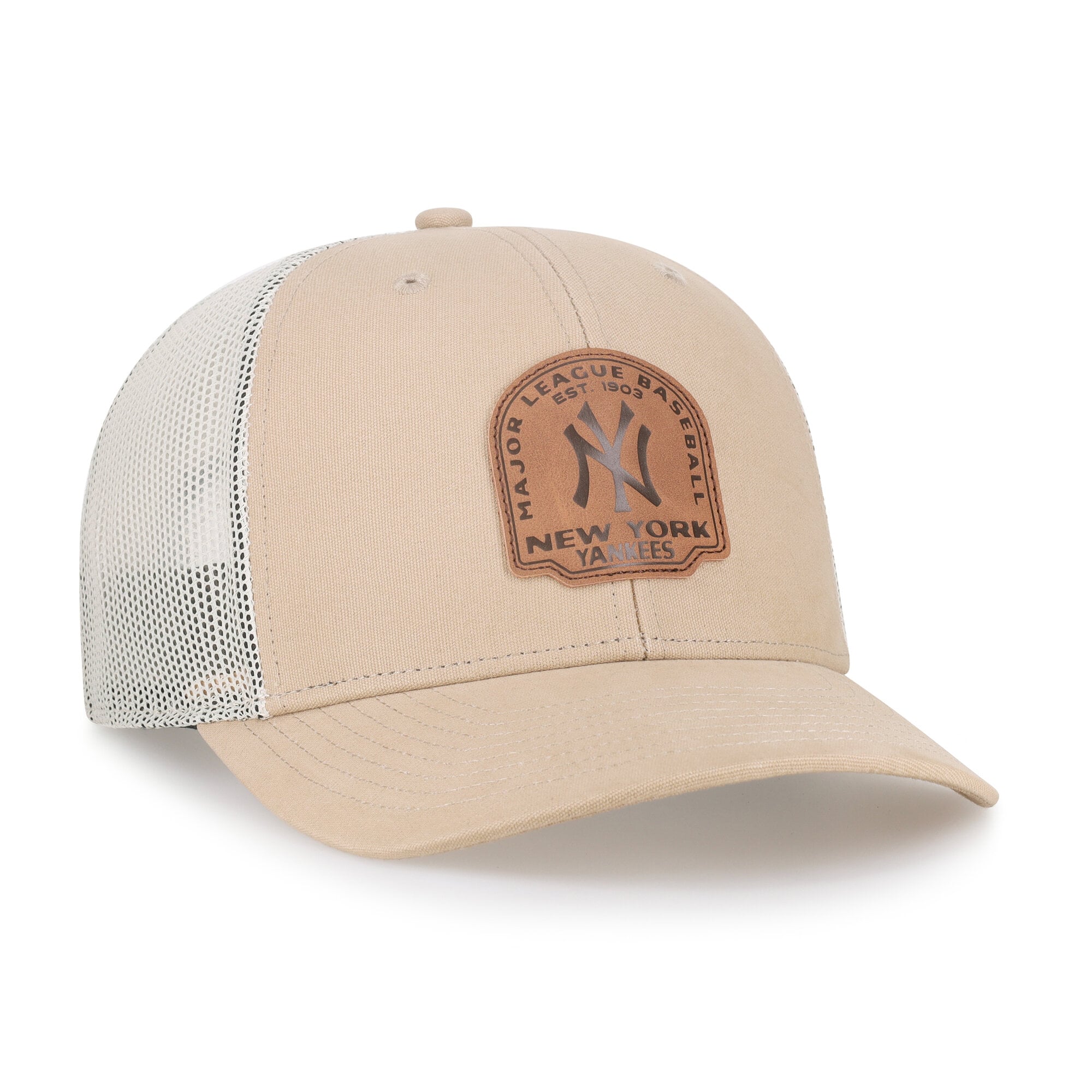 Casquette trucker snapback kaki '47 New York Yankees Bonehide pour homme