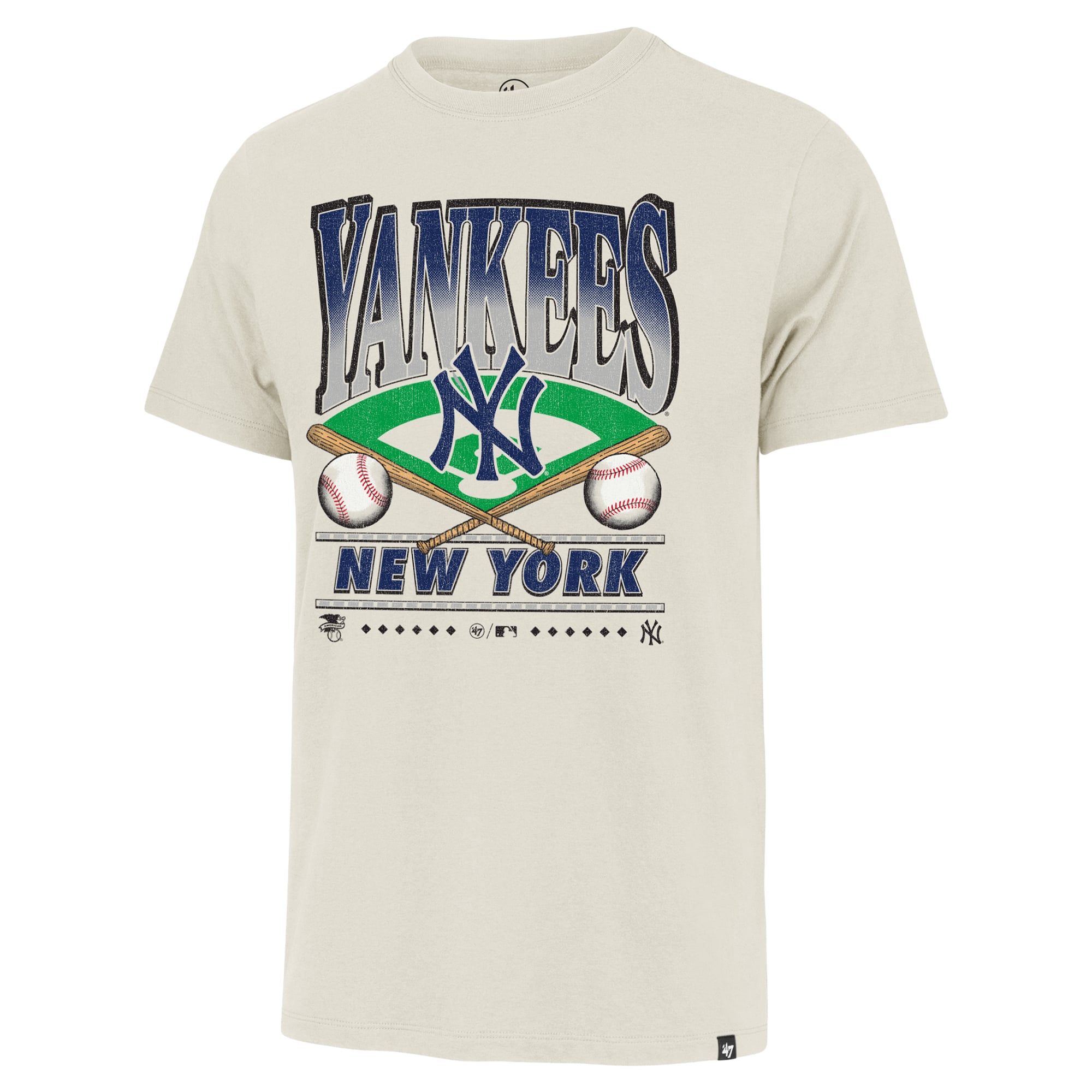 Men's '47  Tan New York Yankees Big & Tall Straight Shot T-Shirt