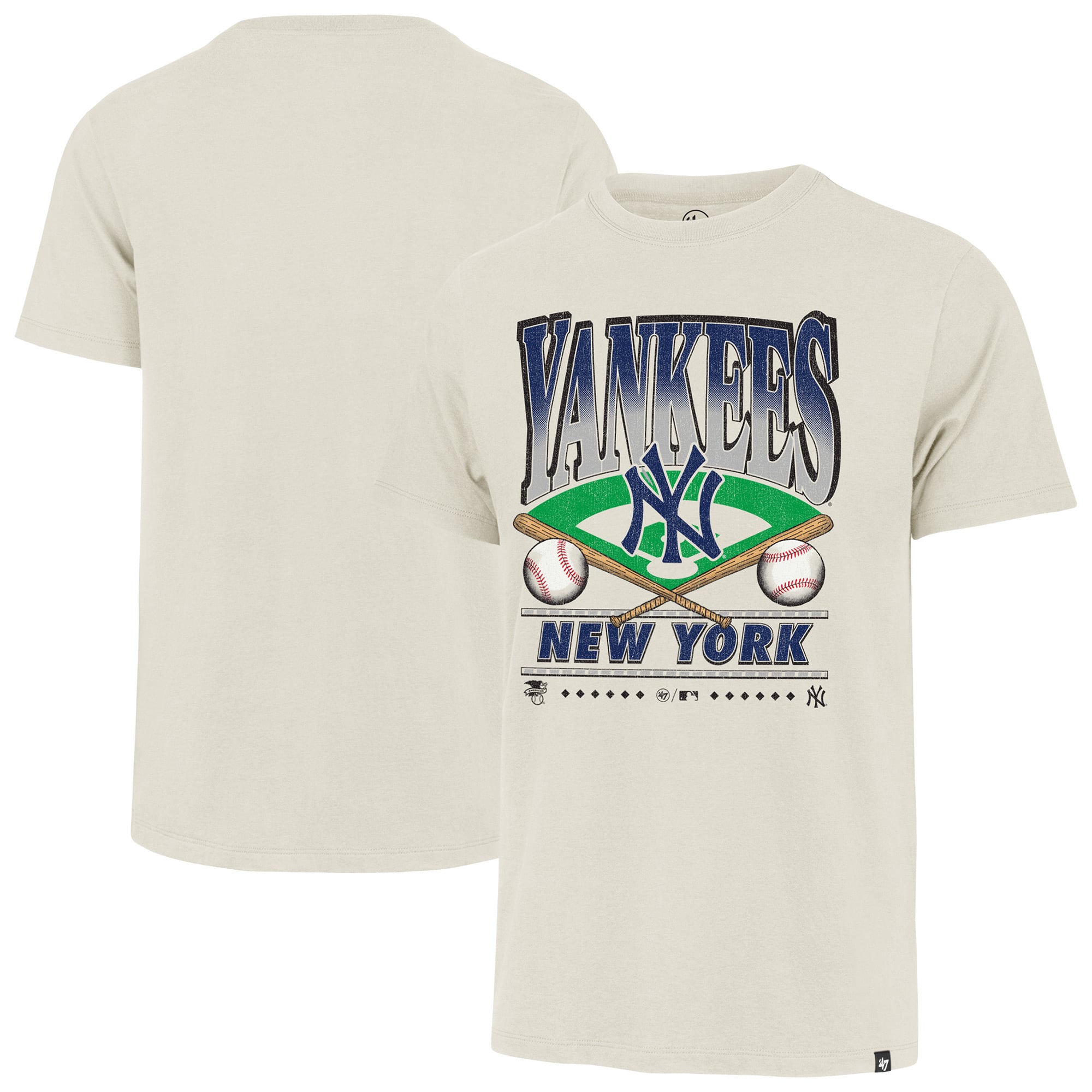 Men's '47  Tan New York Yankees Big & Tall Straight Shot T-Shirt