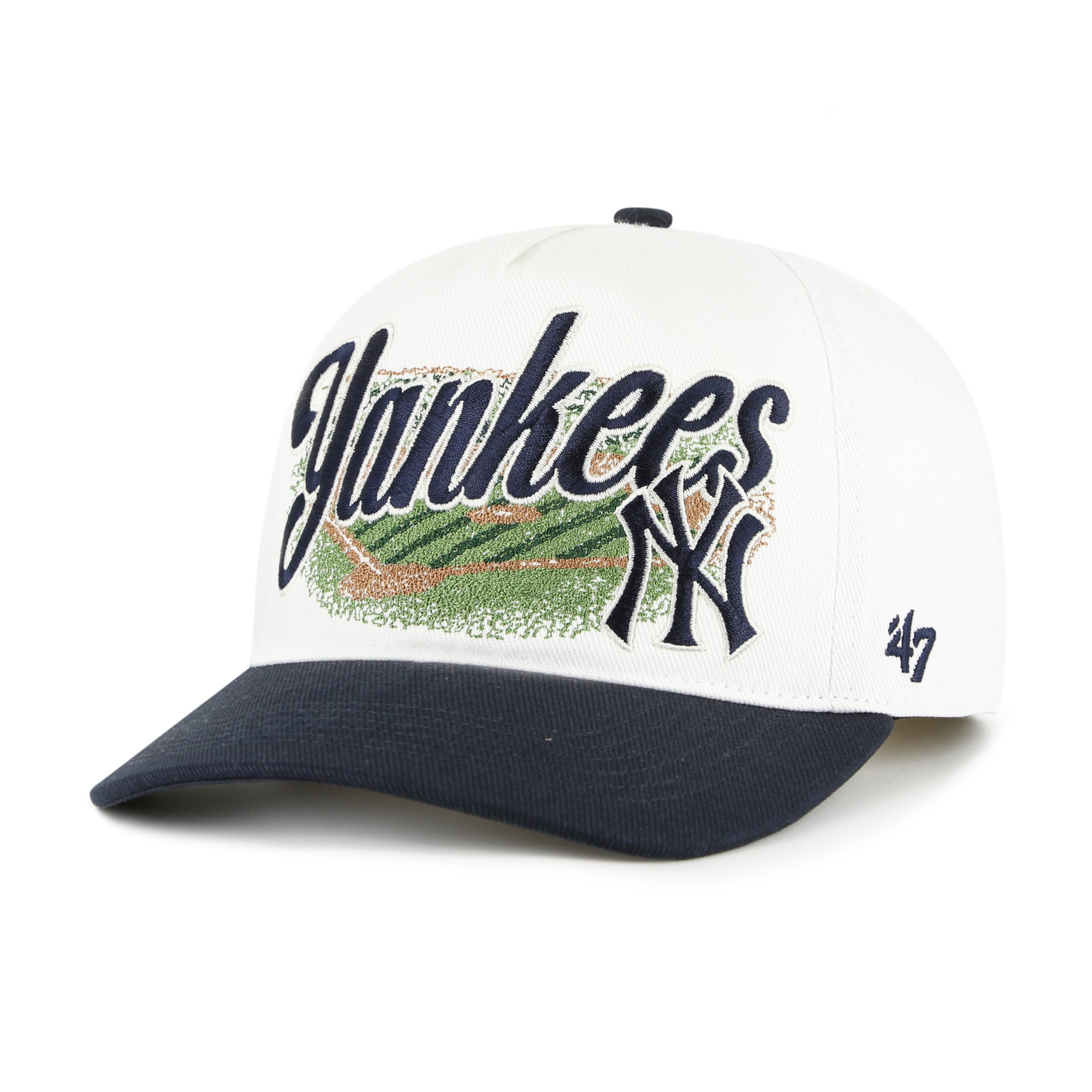 Men's '47 White/Navy New York Yankees Enfield Hitch Adjustable Hat