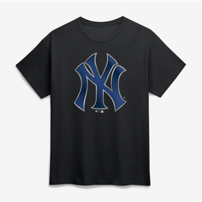 New York Yankees Big & Tall Metallic Mascot T-Shirt - Black