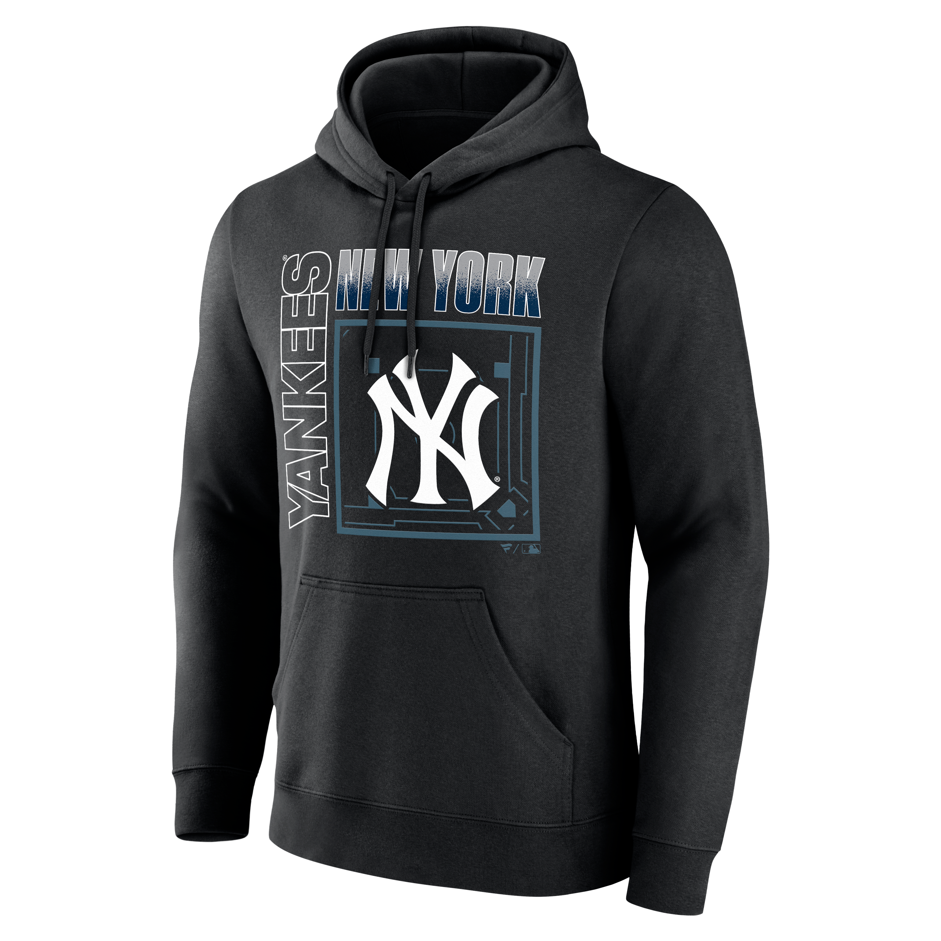 Men's Black New York Yankees Home Field Pop Personalized Name & Number Hoodie