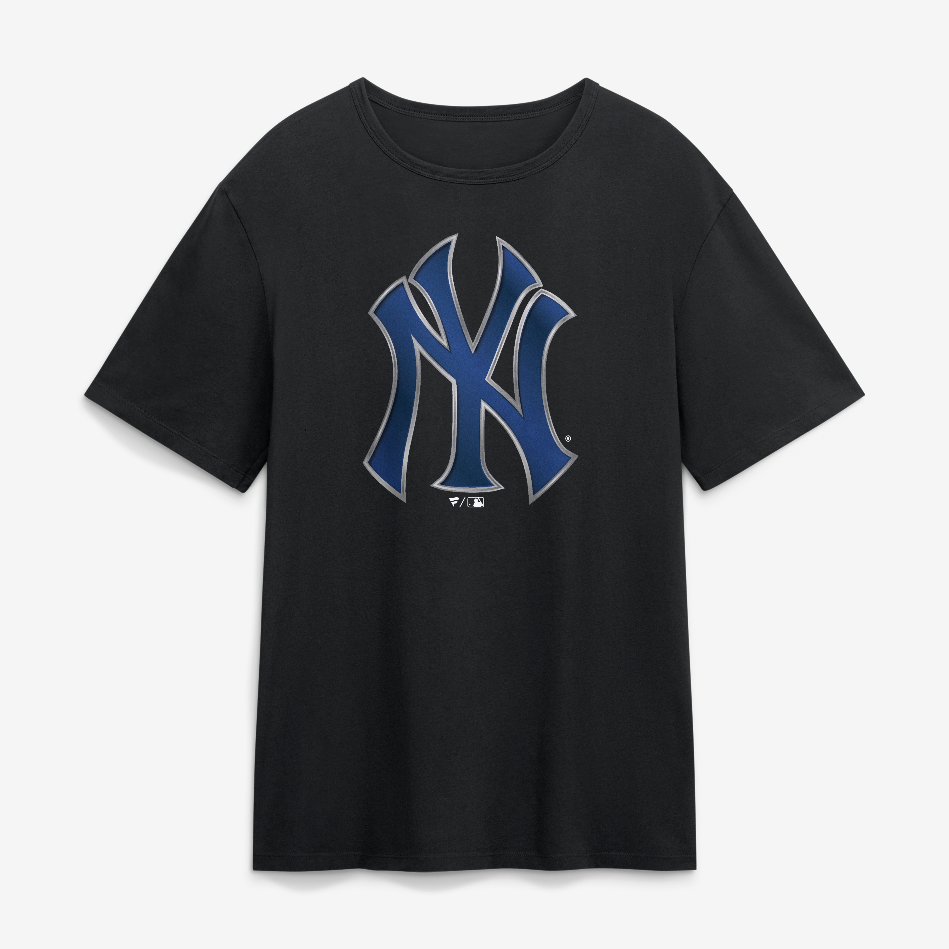 T-shirt noir pour homme avec mascotte métallique des Yankees de New York