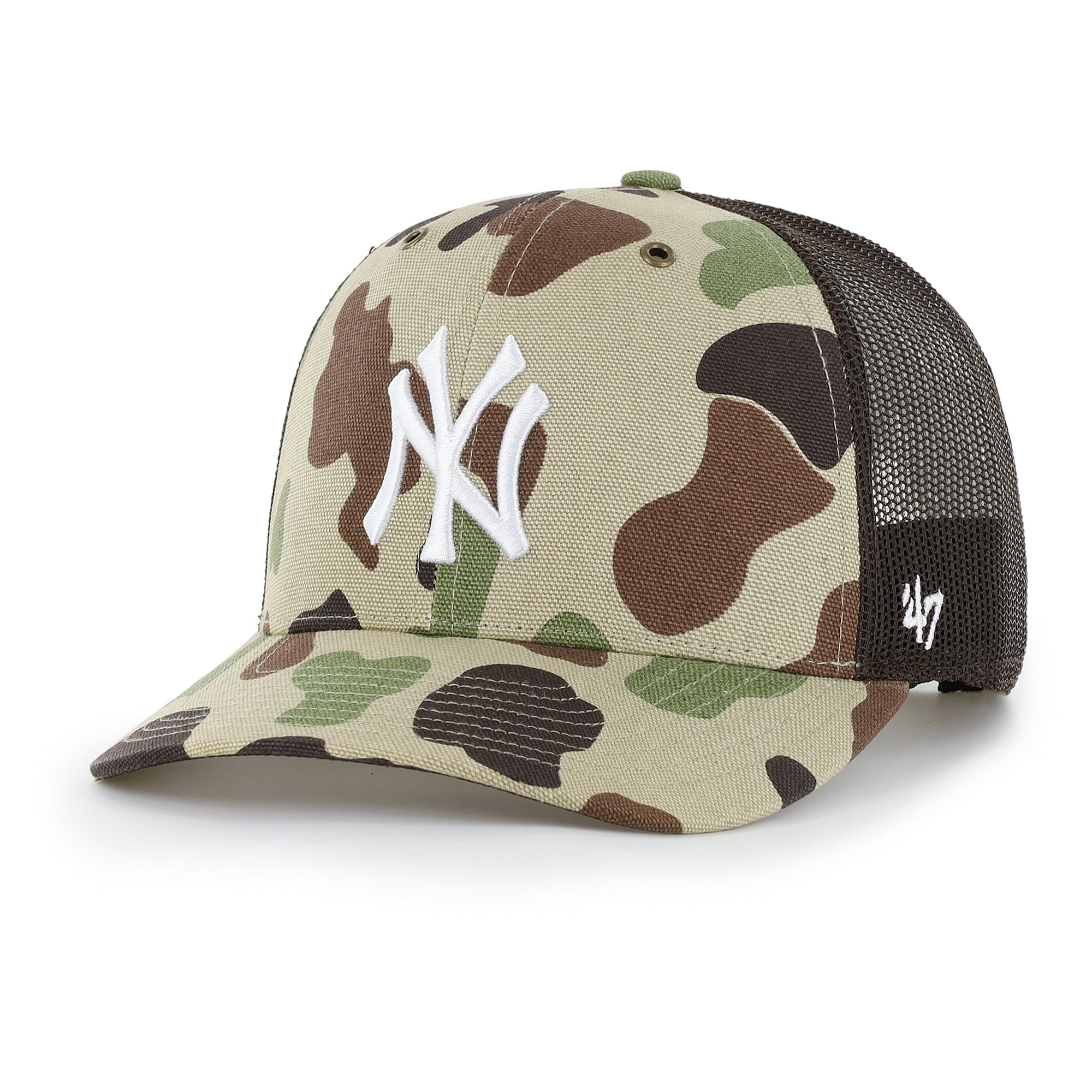 Casquette trucker ajustable Carhartt x '47 Camo New York Yankees Duck pour homme