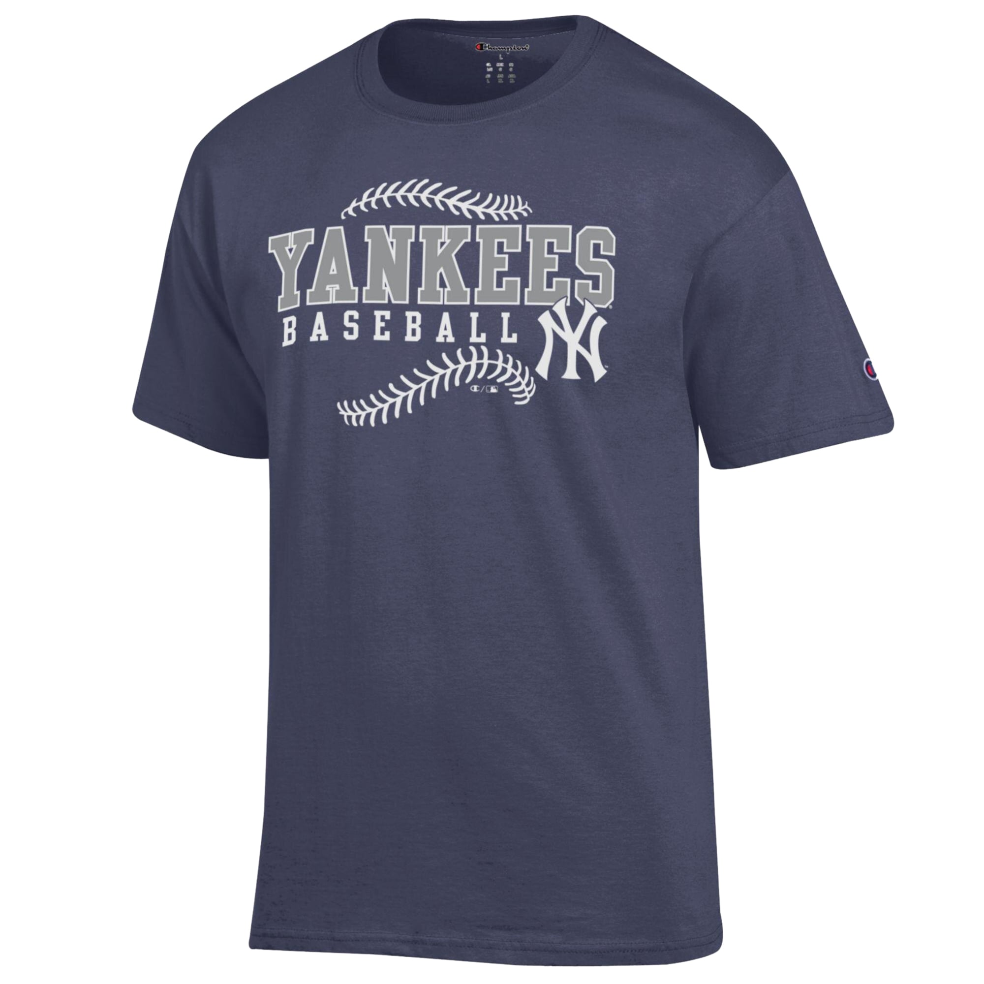Men's Champion Navy New York Yankees Baseball T-Shirt