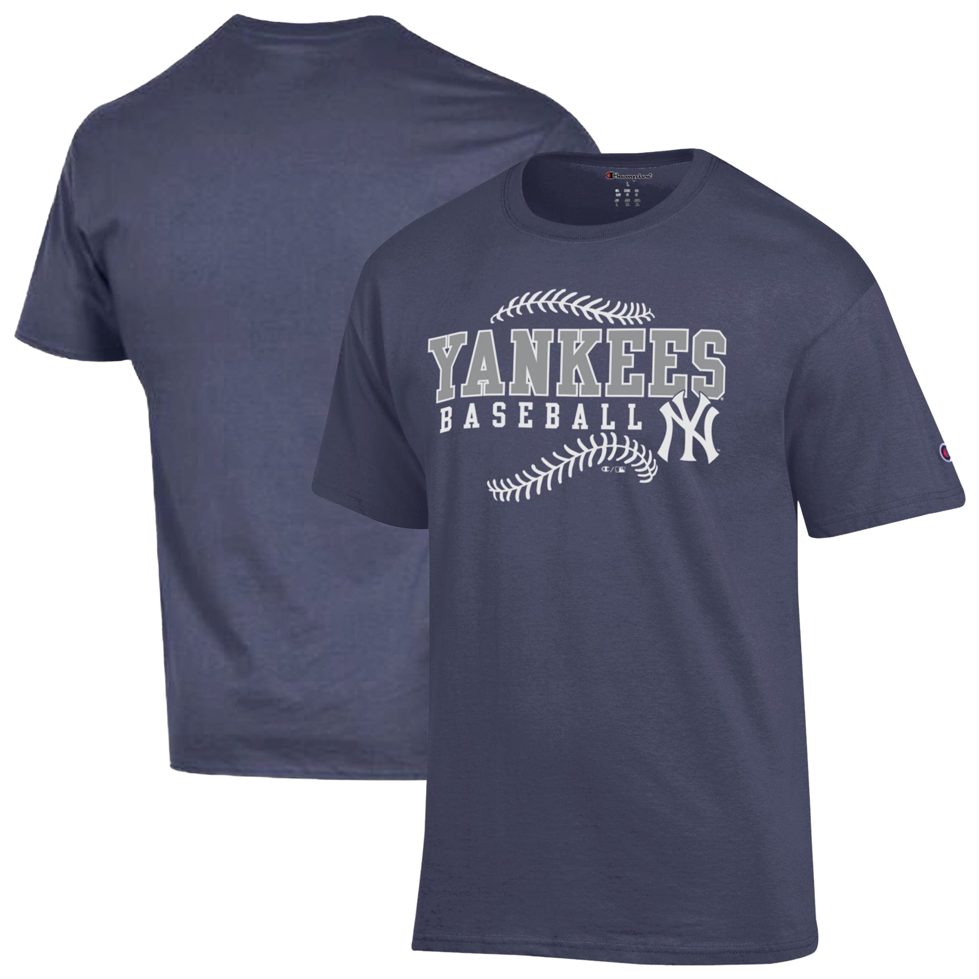 Men's Champion Navy New York Yankees Baseball T-Shirt