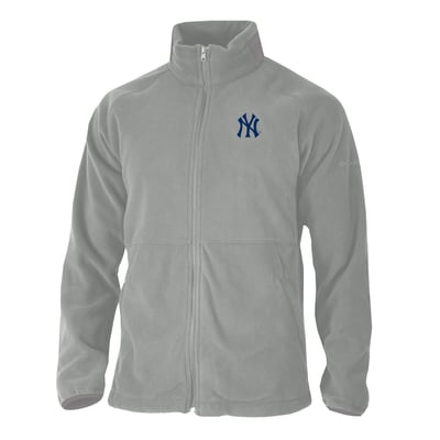 New York Yankees Columbia  Everest Ridge Full-Zip Fleece Jacket - Gray
