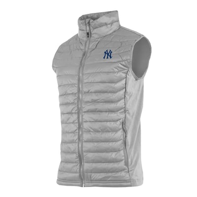 New York Yankees Columbia  Powder Pass Hybrid Full-Zip Vest - Gray