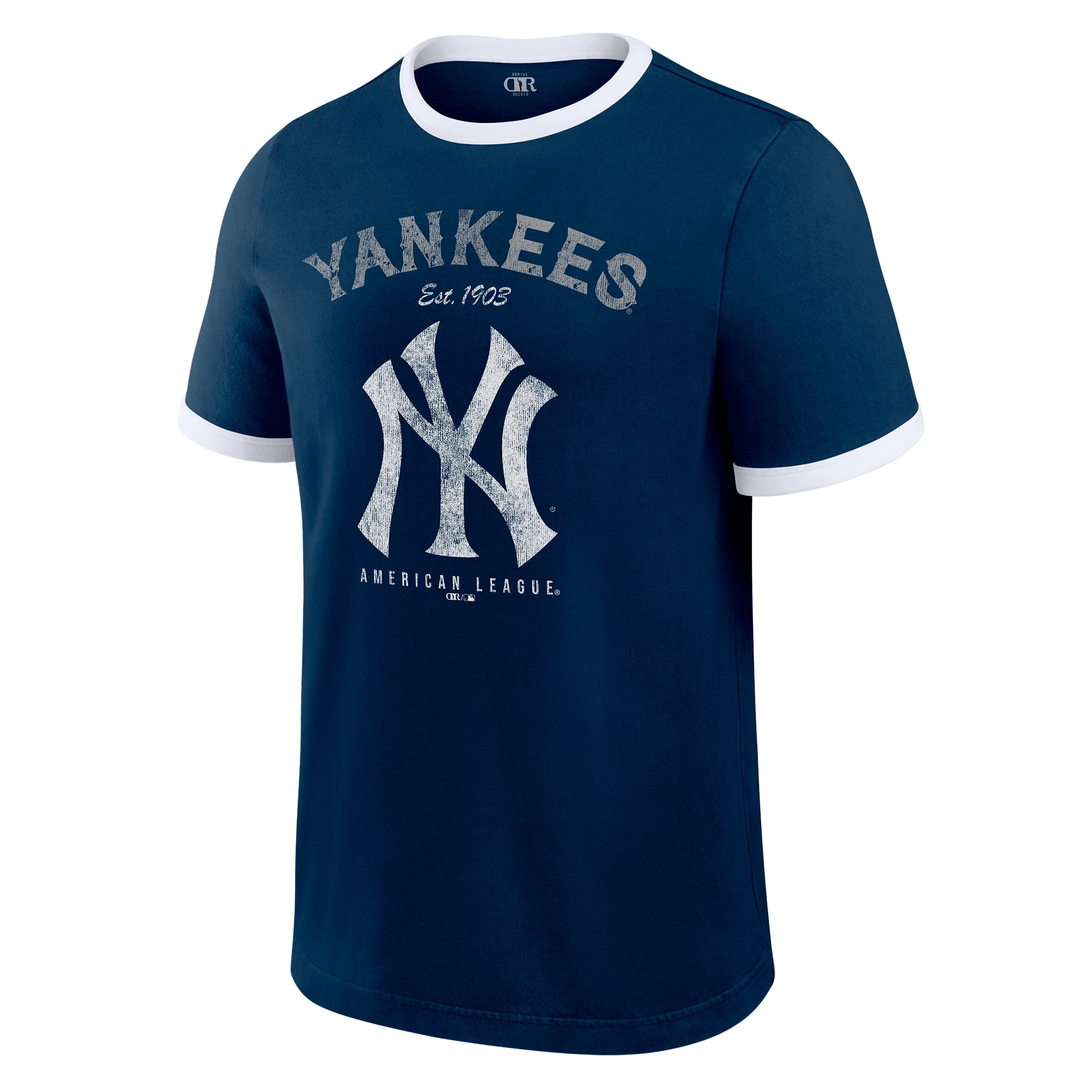 Men's Darius Rucker Collection by Fanatics  Navy New York Yankees Washed Ringer T-Shirt
