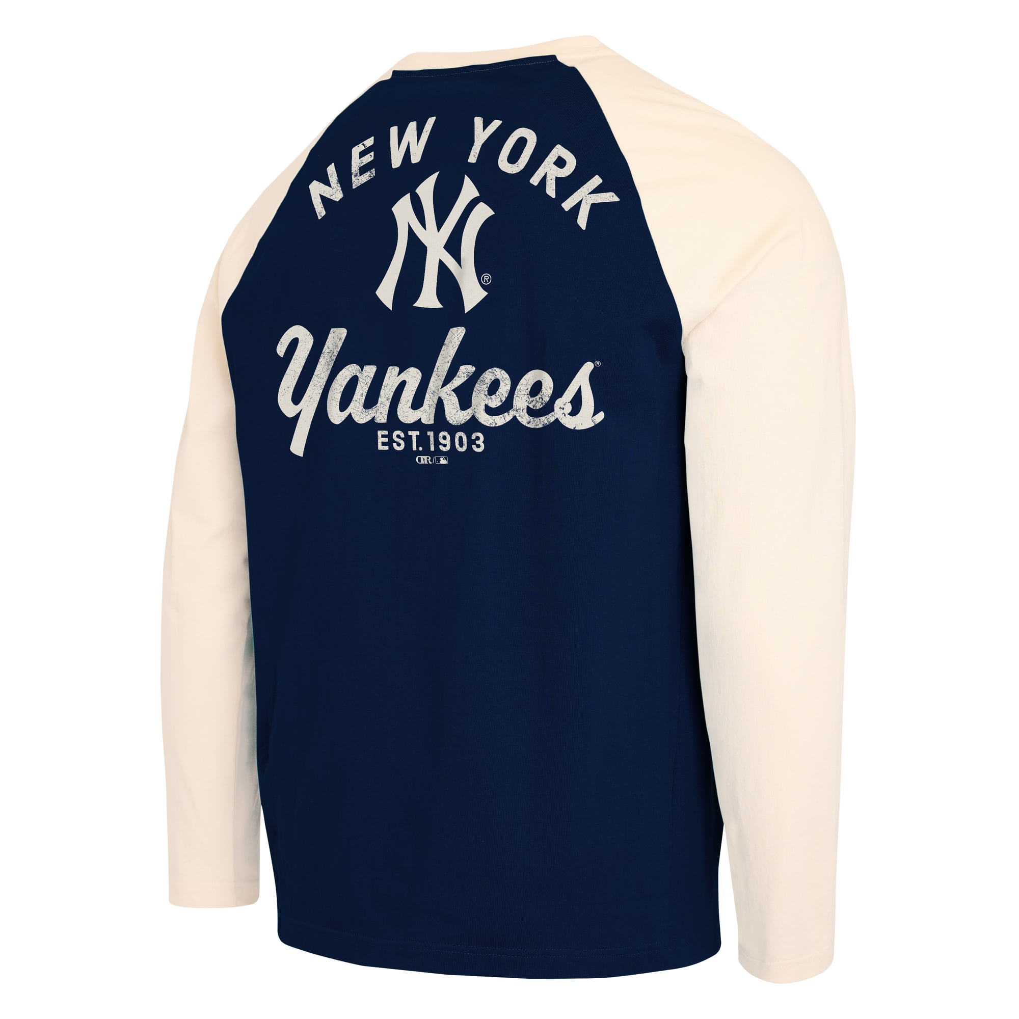 Men's Darius Rucker Collection by Fanatics Navy/White New York Yankees Henley Long Sleeve T-Shirt
