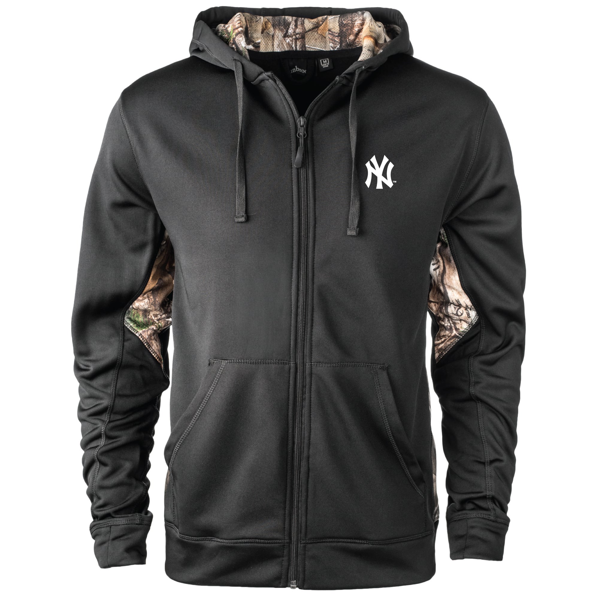 Men's Dunbrooke Black New York Yankees Champion Realtree Pullover Hoodie
