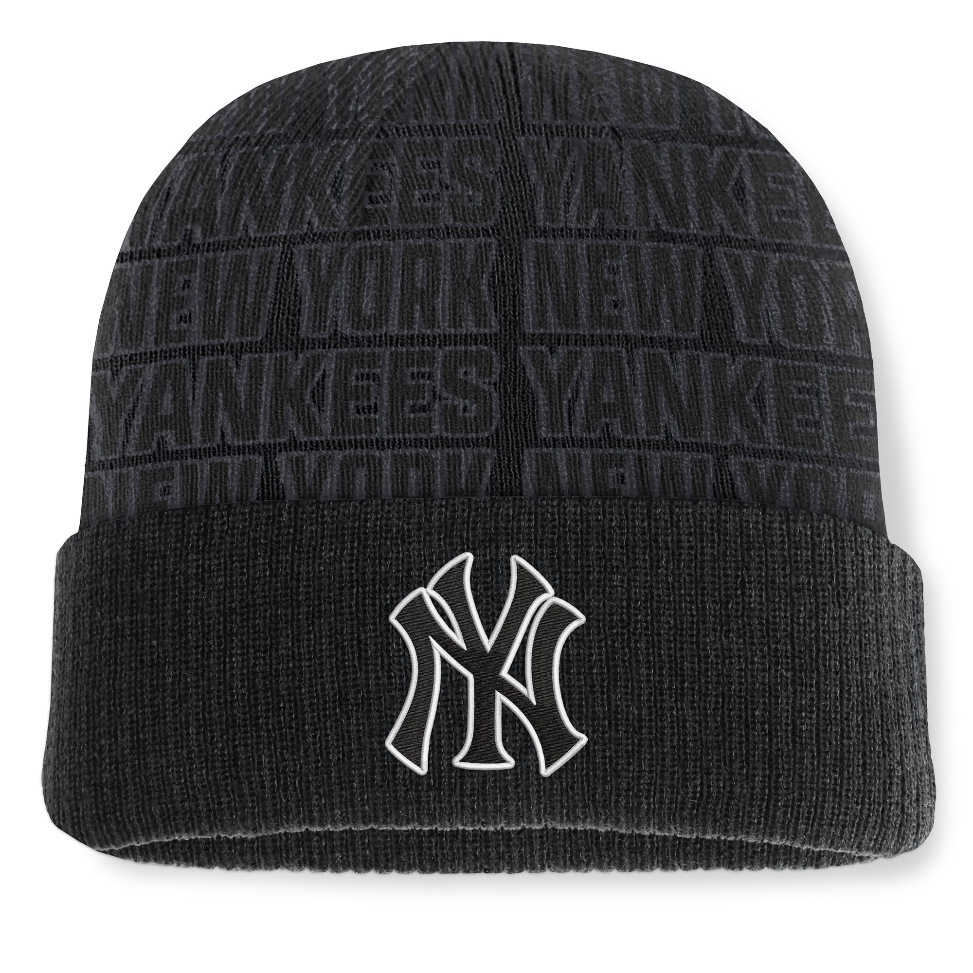 Men's Fanatics Black New York Yankees Backstop Cuffed Knit Hat