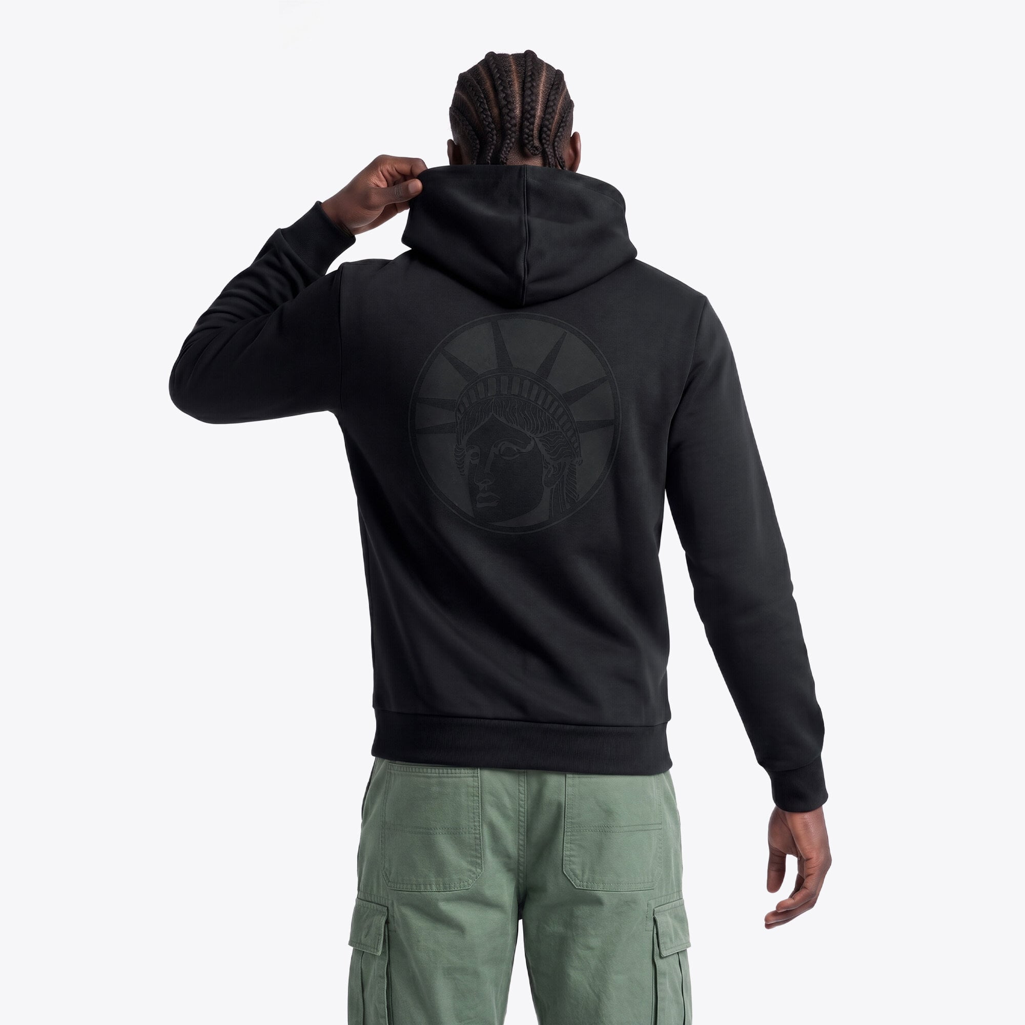 Sweat à capuche Fanatics noir pour homme, New York Yankees, série Subway