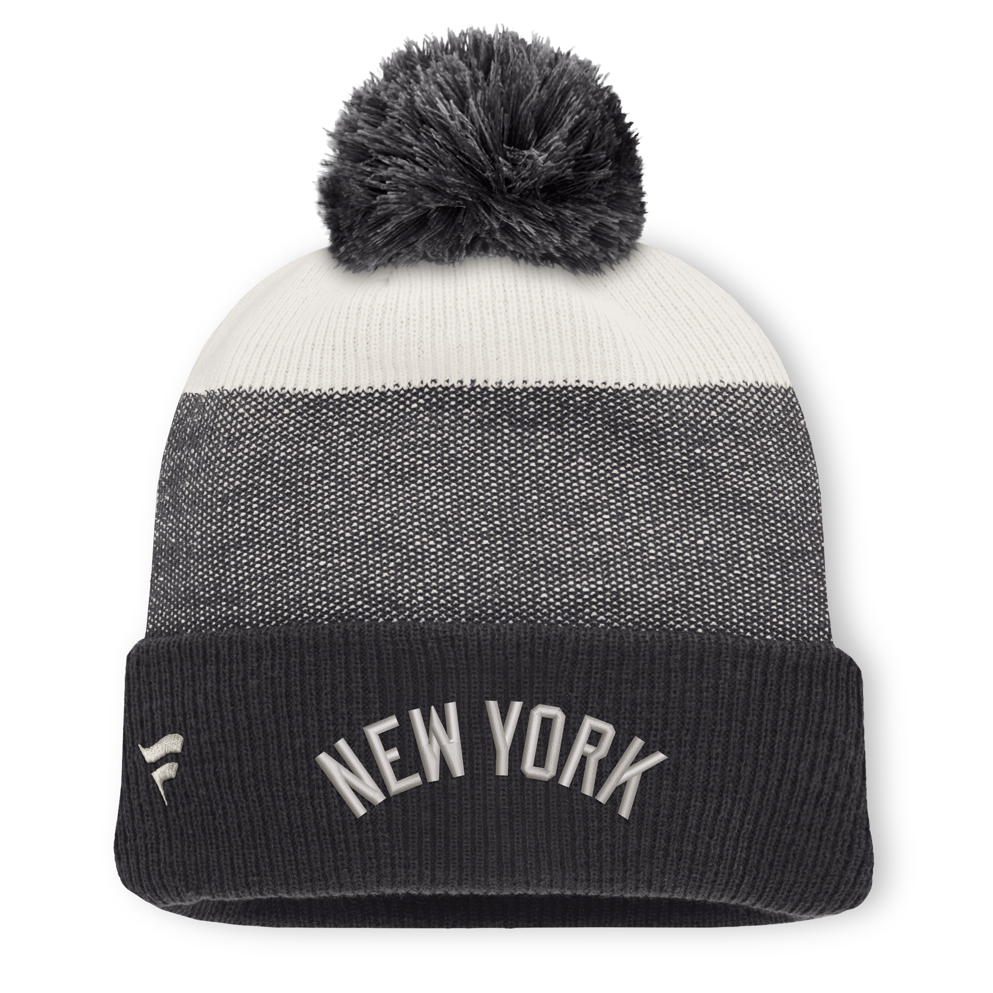Men's Fanatics Charcoal/Gray New York Yankees Cuffed Knit Hat with Pom