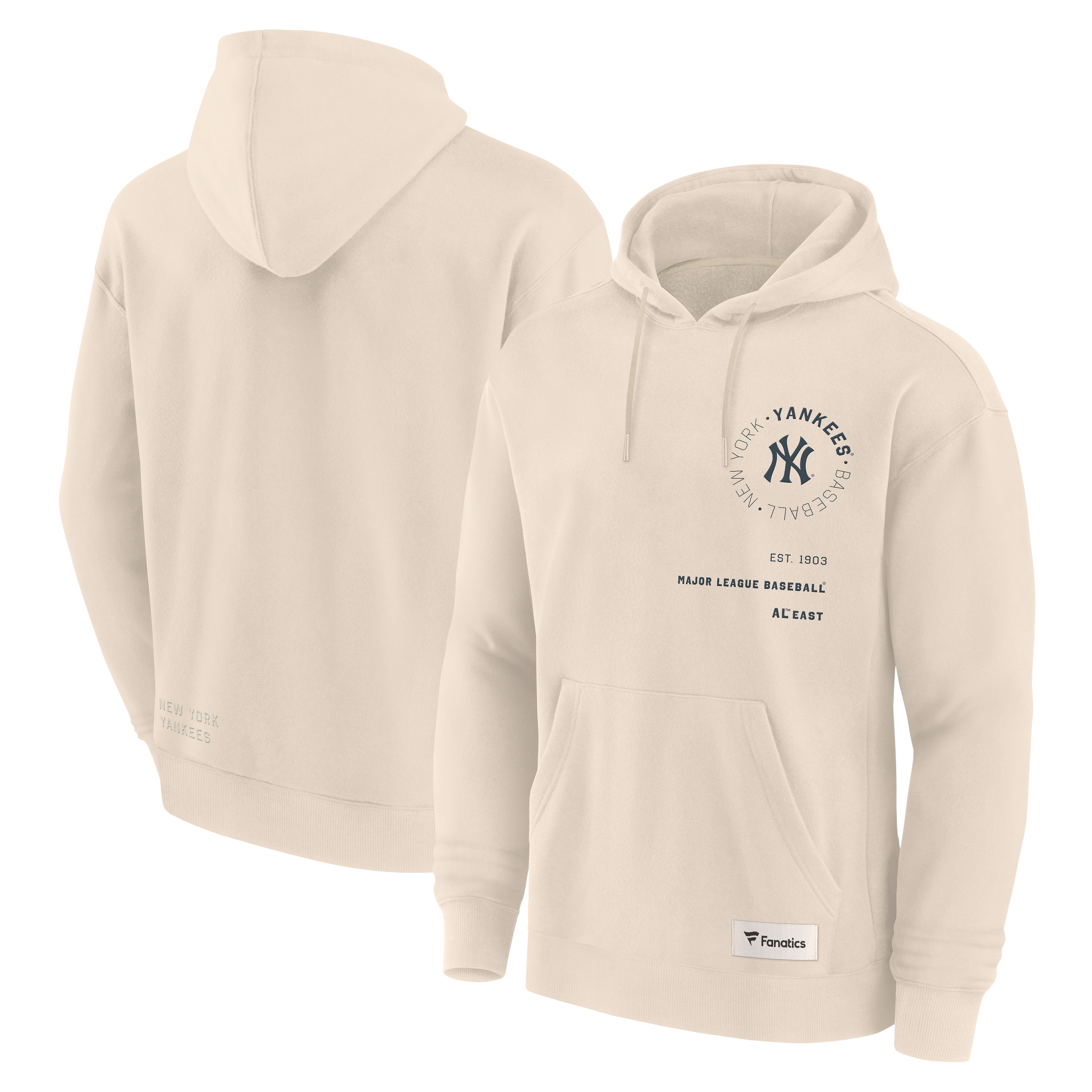 Men's Fanatics Cream New York Yankees Elements Future Ground Info Hoodie