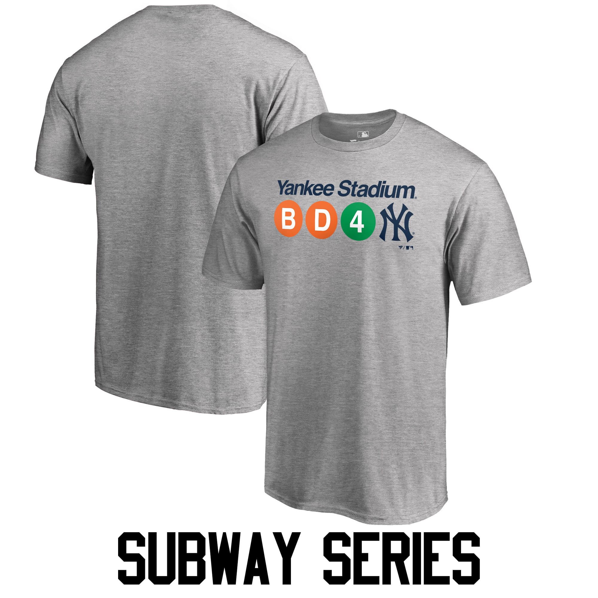 Men's Fanatics Heathered Gray New York Yankees NY Subway T-Shirt
