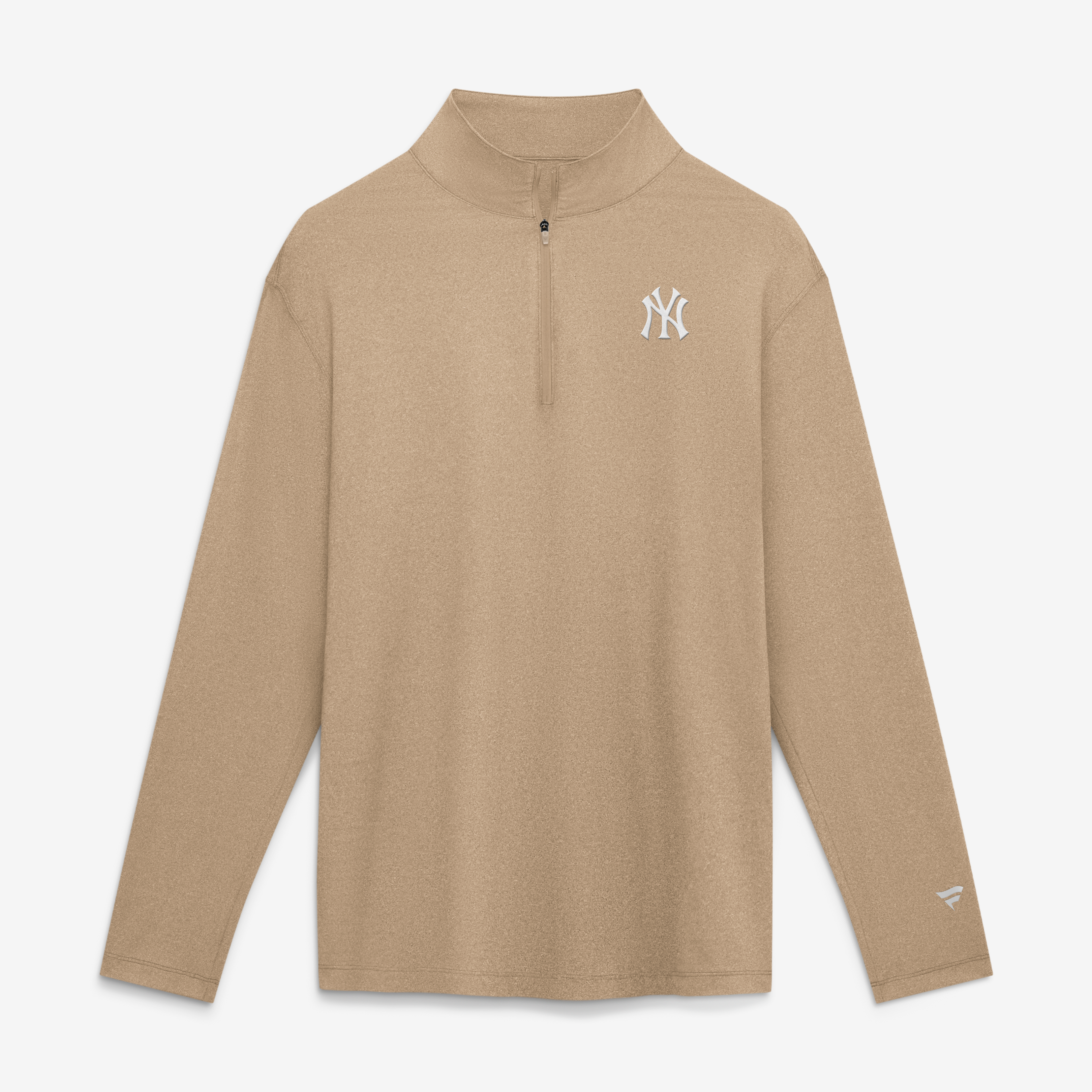 Pull à col zippé Fanatics kaki New York Yankees Clutch pour homme
