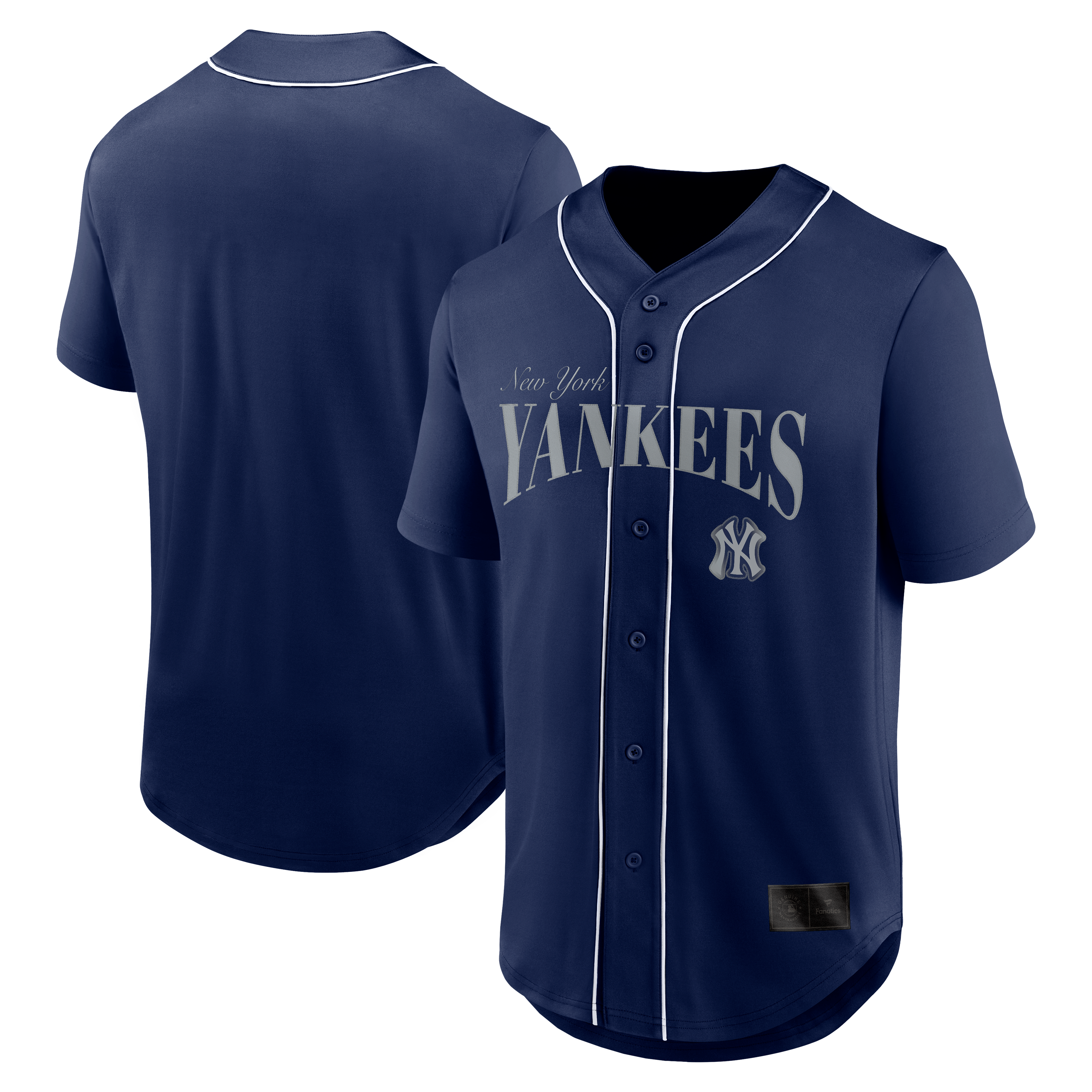 Men's Fanatics Navy New York Yankees Franchise Button-Up Fashion Top