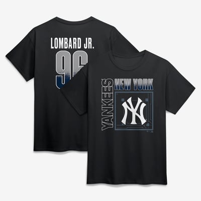 George Lombard Jr. New York Yankees Homefield Pop Name & Number T-Shirt - Black