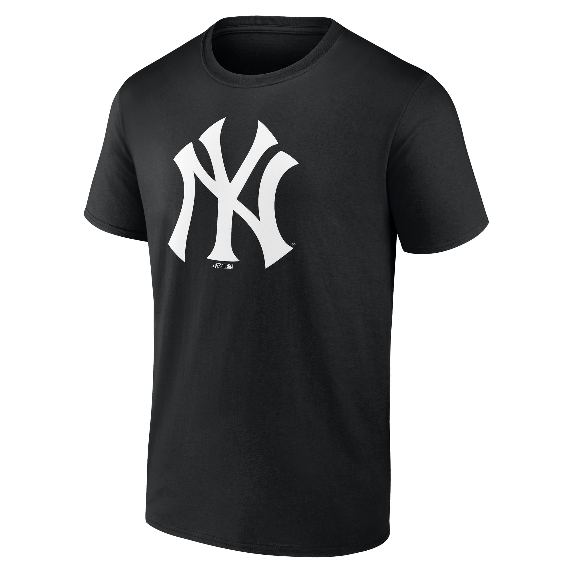T-shirt officiel des Yankees de New York, bleu marine, pour homme, style athlétique, logo.